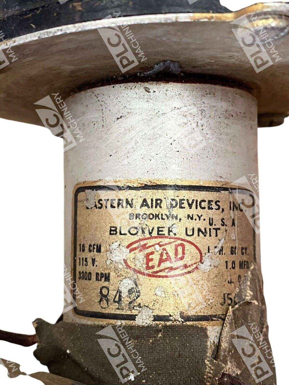 Eastern Air Devices 1Ph 60Cy 1.0MFD 115V 3300RPM Blower Unit J50 - Image 3