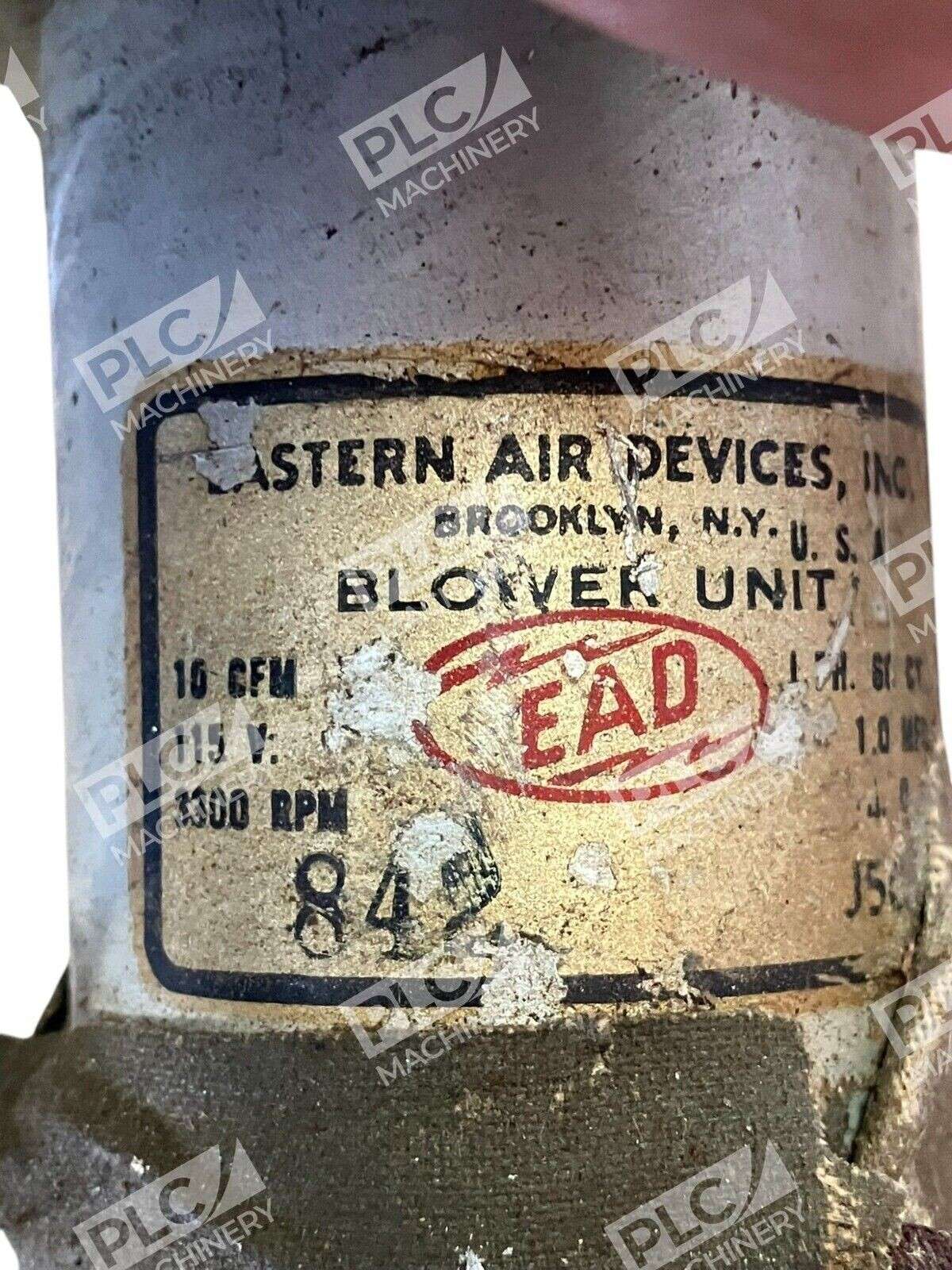 Eastern Air Devices 1Ph 60Cy 1.0MFD 115V 3300RPM Blower Unit J50 - Image 4