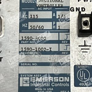 Emerson Industrial Controls Sectional Controller 115VAC 25A 1PH 1590 8002 227030107406