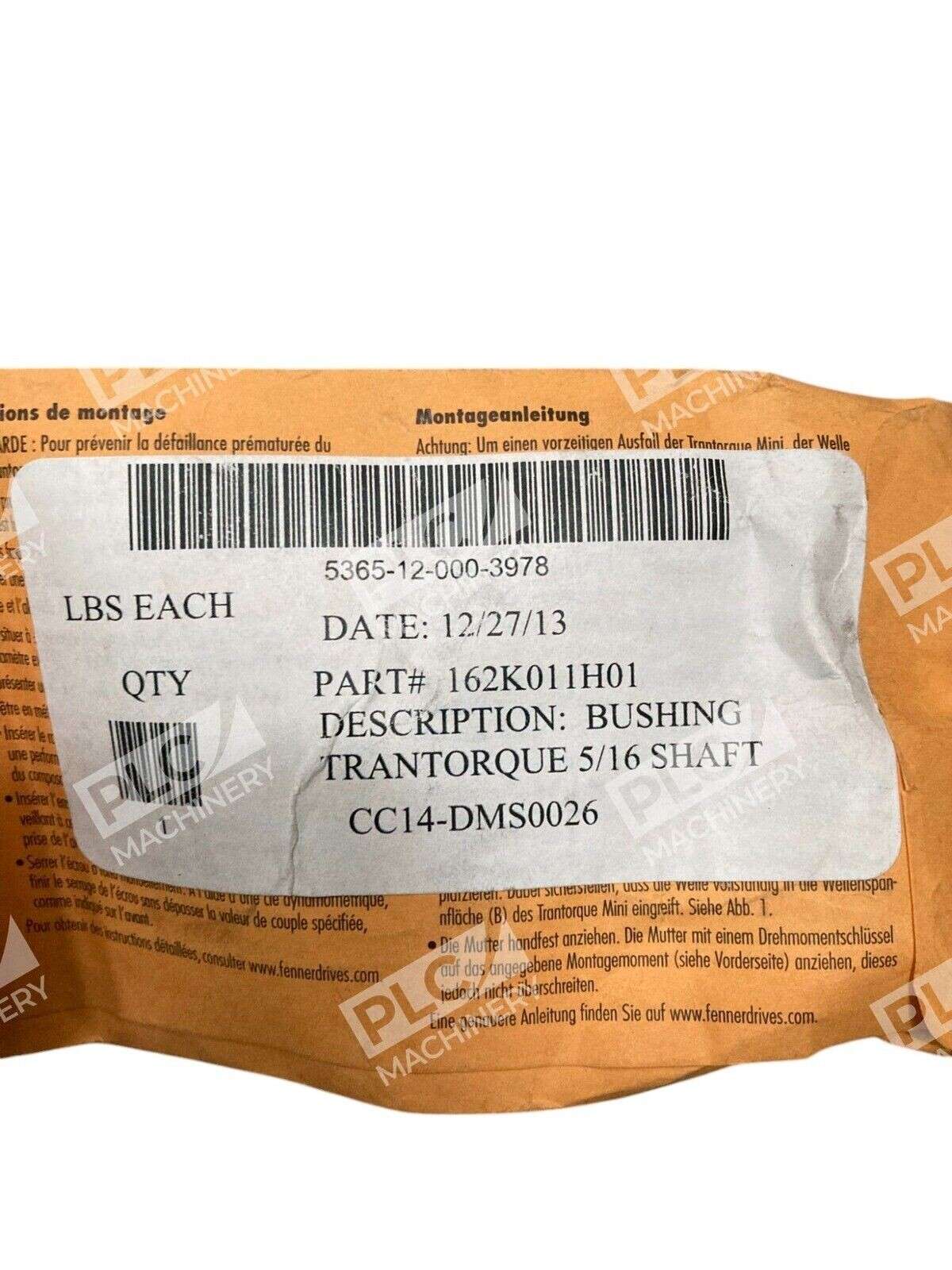 Fenner Drives 5/16" Trantorque Mini Keyless Bushings 6202107 - Image 3