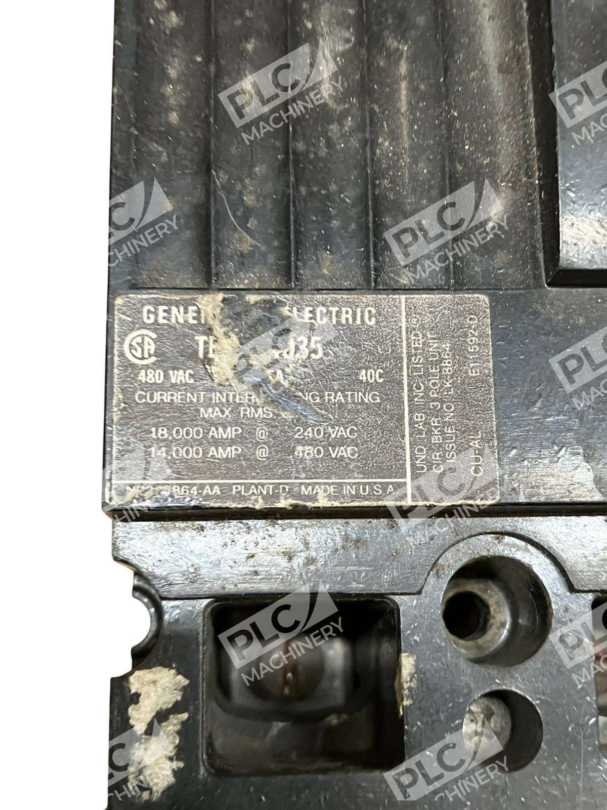 General Electric TED134035 35A 3-Pole Molded Case Circuit Breaker 480VAC - Image 4