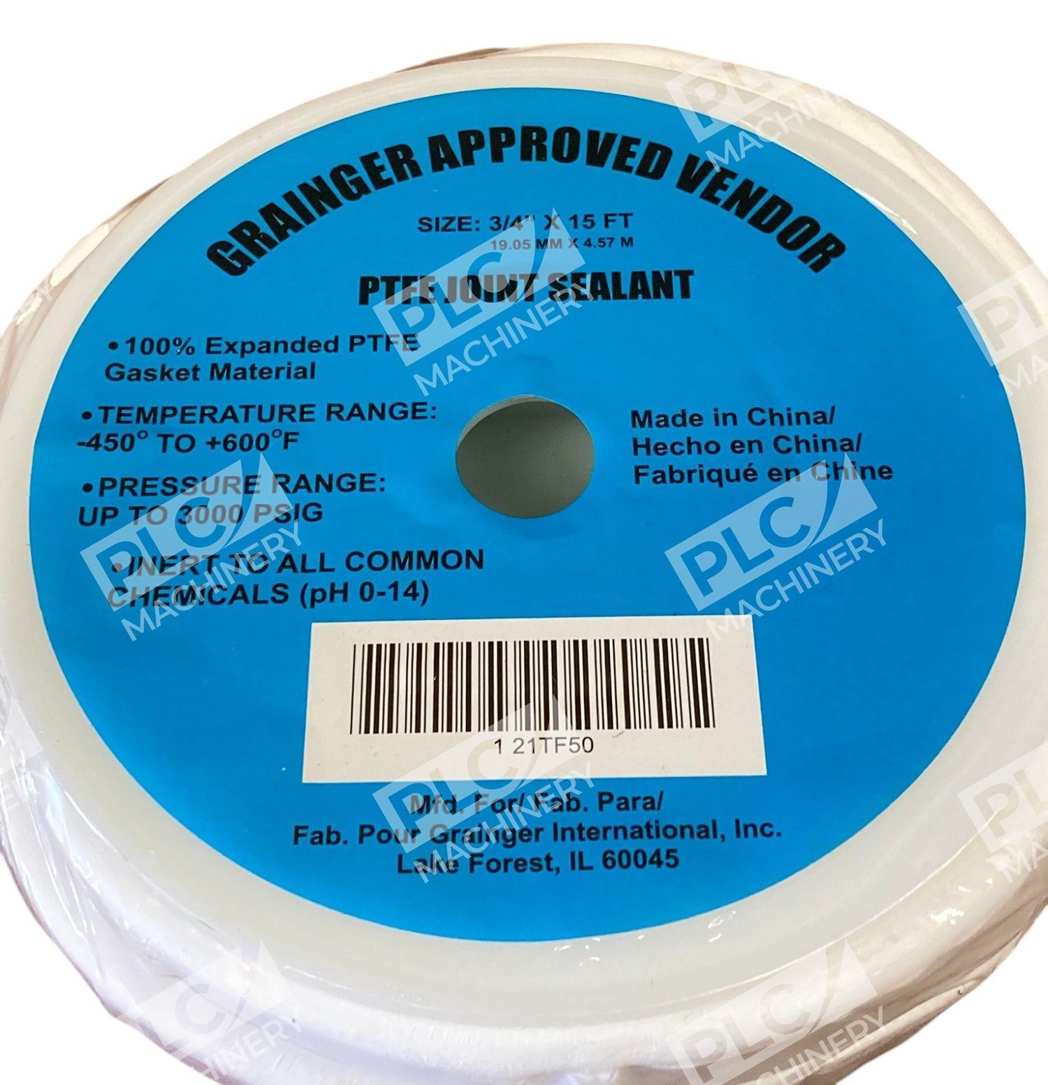 Grainger Approved Vendor 3/4"x15Ft PTFE Joint Sealant 21TF50 - Image 5