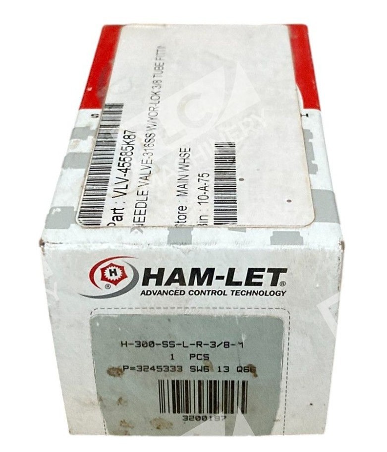 Ham-Let Integral Bonnet Needle Valve H-300-SS-L-R-3/8-M