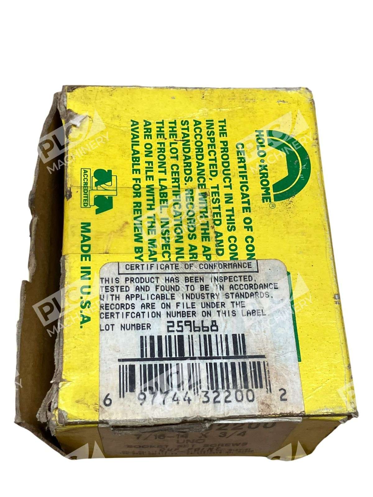 Holo-Krome 32200 Cup Point Set Screw 7/16-14 x 3/4 Alloy Steel One Box of 100 - Image 3