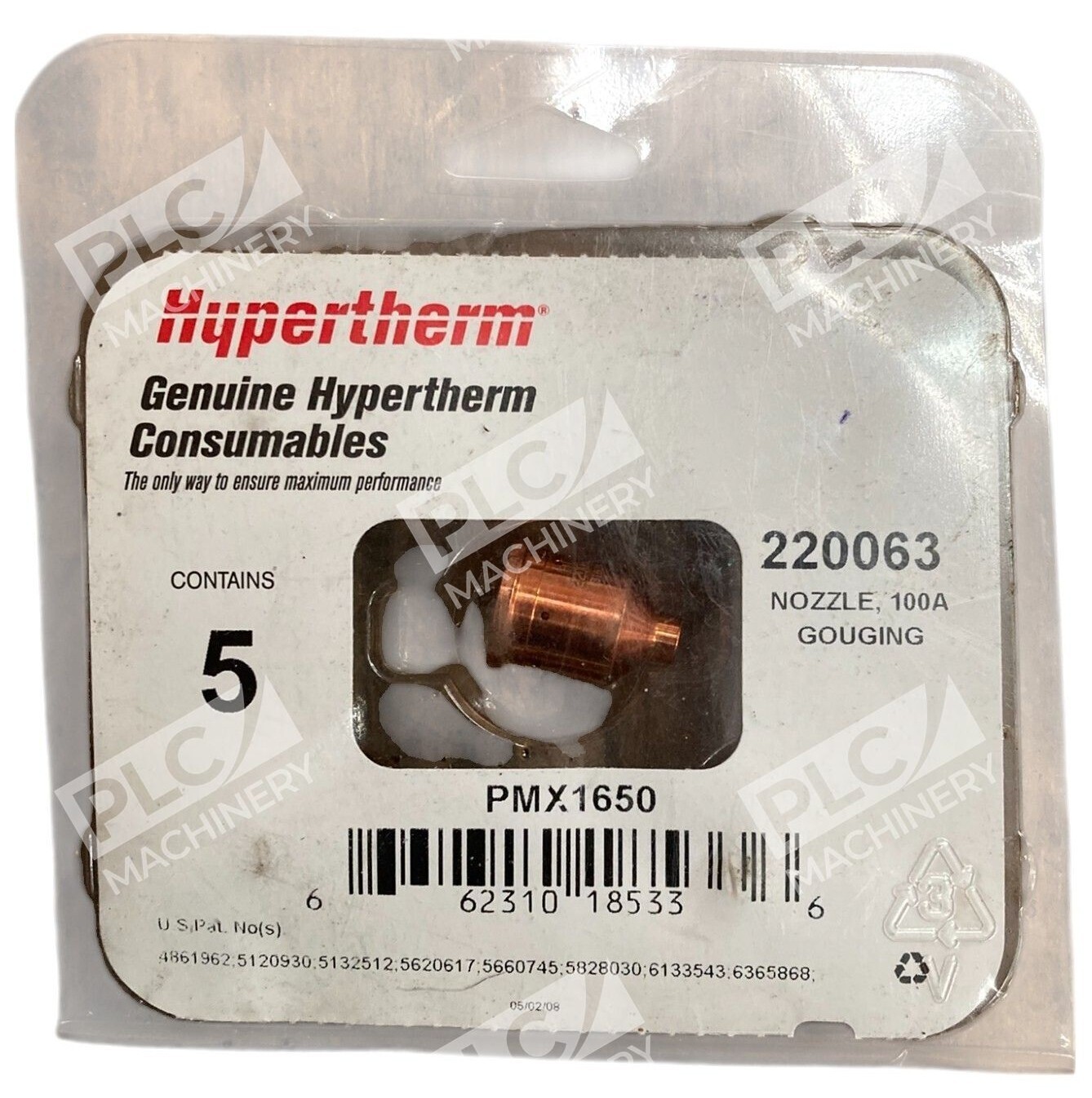 Hypotherm PMX1650 100A Gouging Nozzle 220063 (Pack of 3)