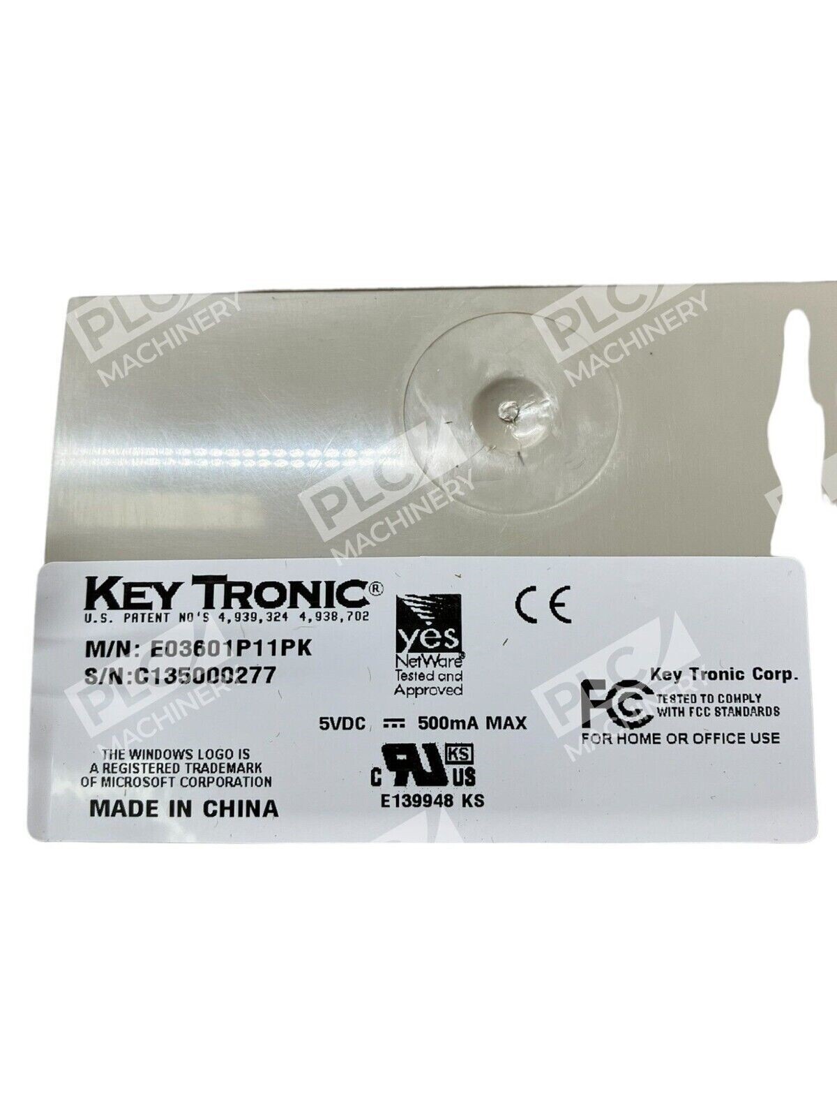 Key Tronic E03601P11PK Keyboard White PS/2 - Image 4