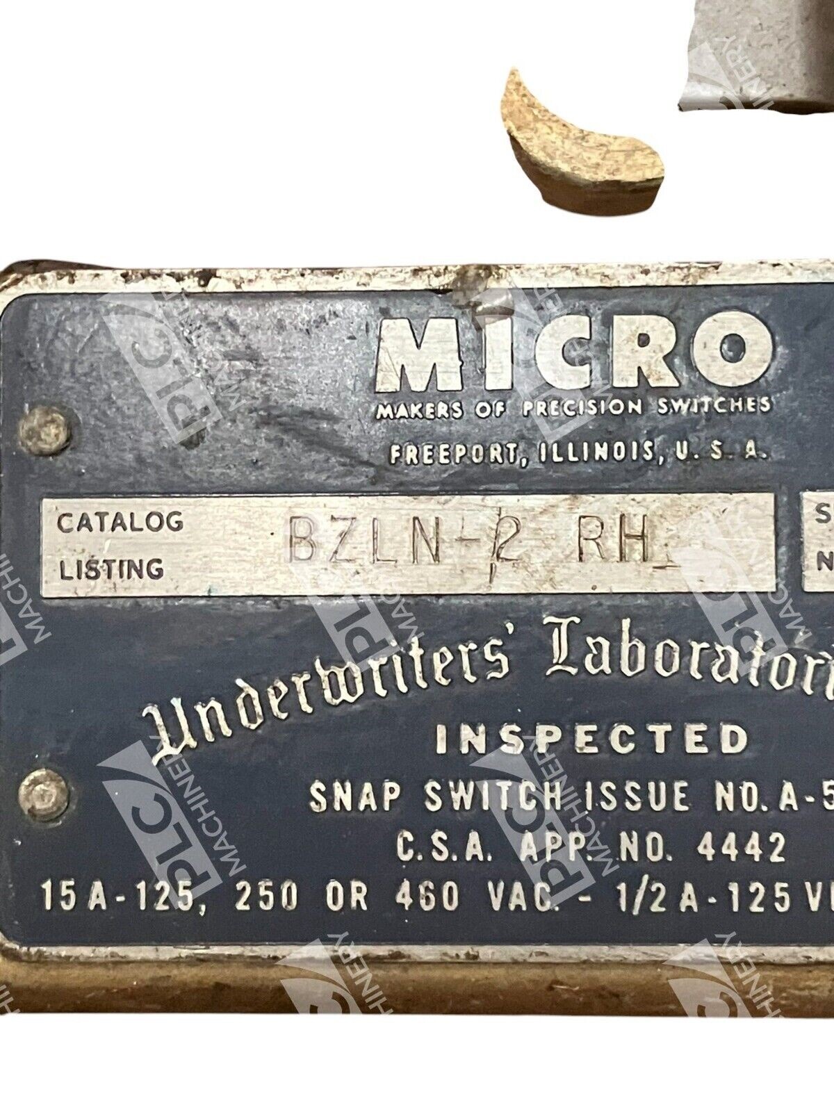 Micro Switch Honeywell Top Actuated Limit Switch BZLN-2-RH - Image 3