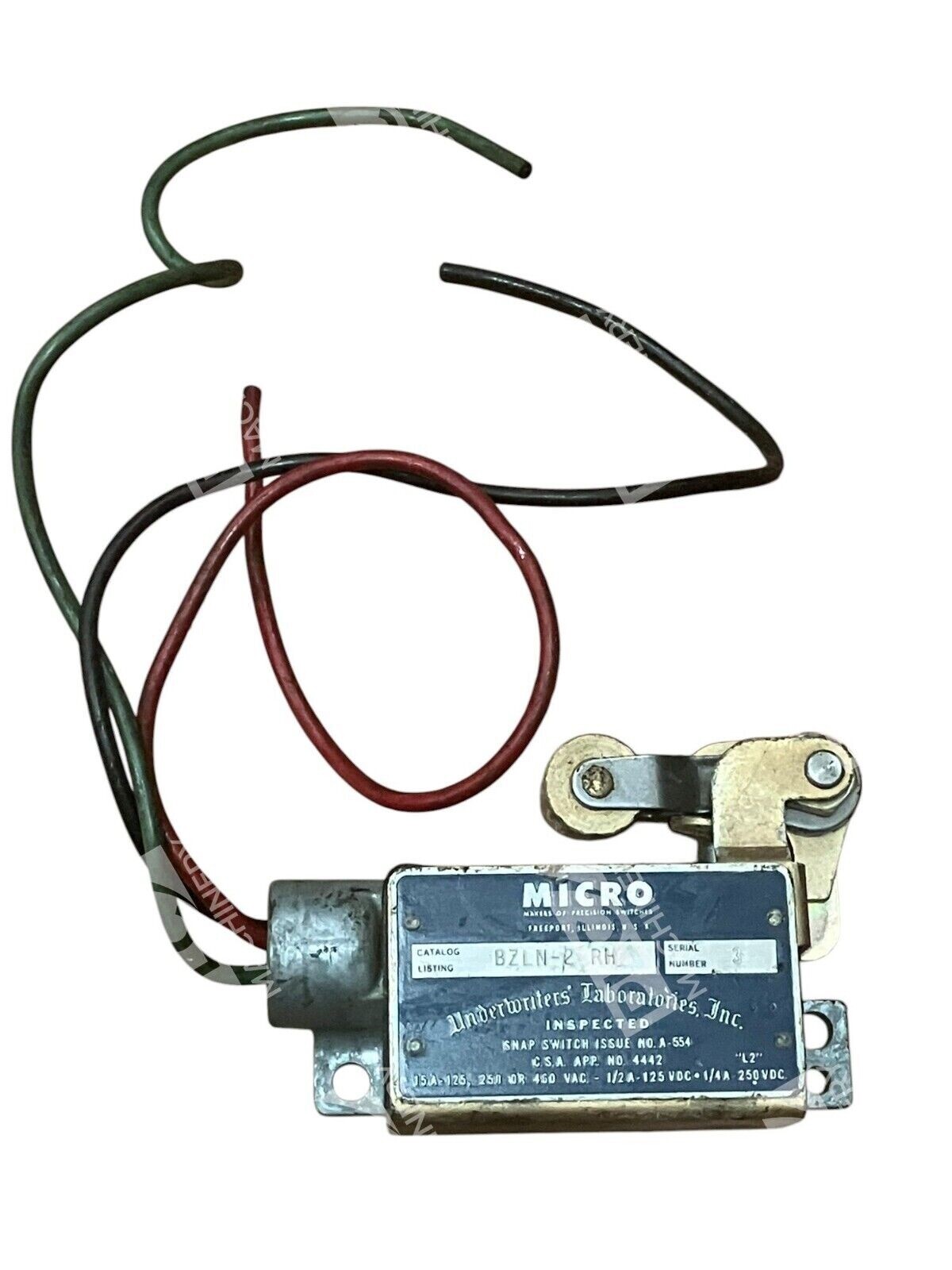 Micro Switch Honeywell Top Actuated Limit Switch BZLN-2-RH