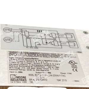 Moore Industries ECT4 20MA2X4 20MA117AC TX DIN Signal IsolatorConverter 297486789316