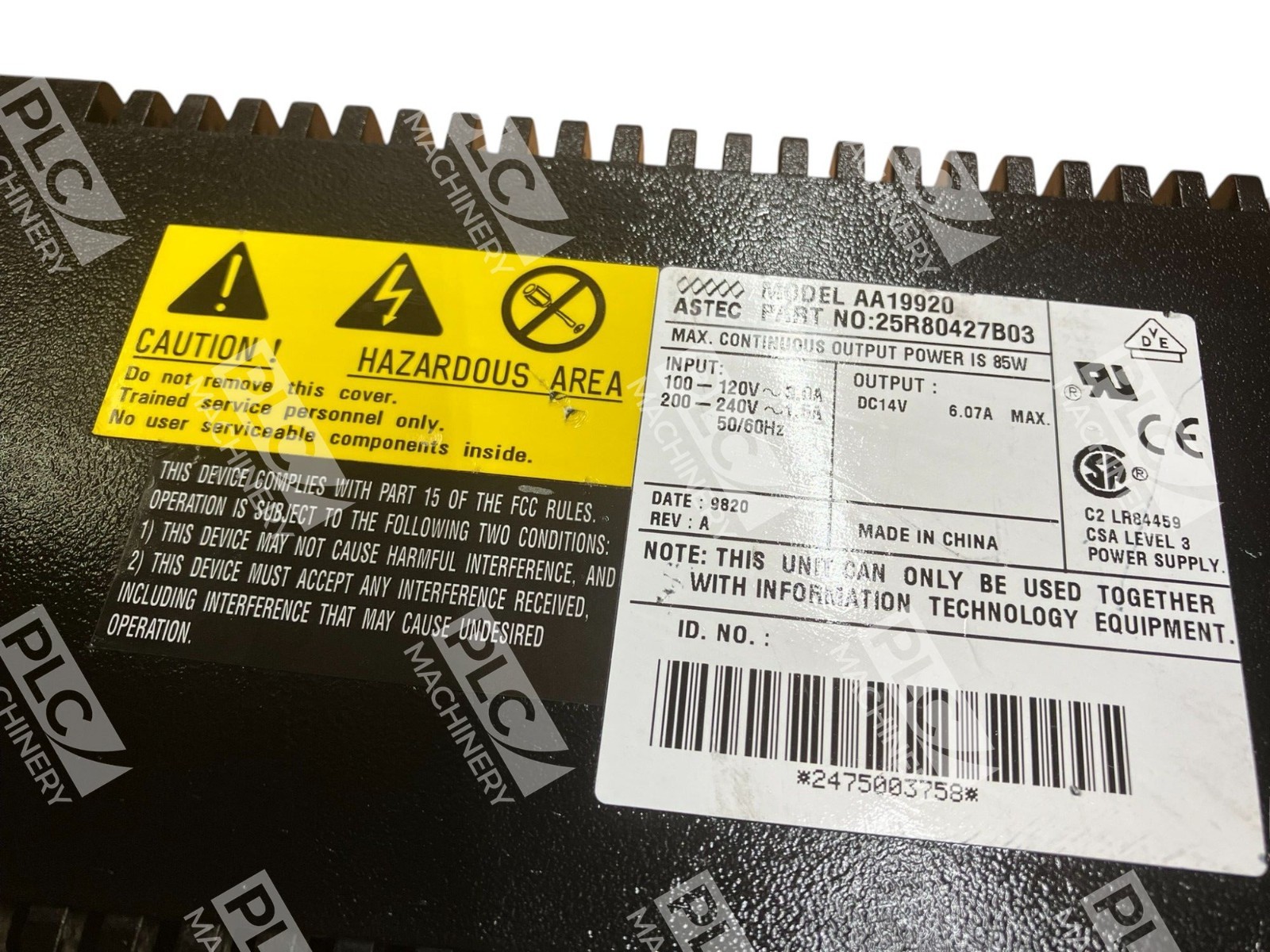 Motorola 25R80427B03 Astec 6.07A Power Adapter Radio Charger AA19920 - Image 5