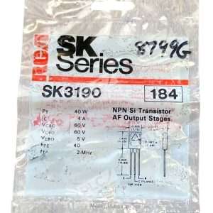 RCA SK Series SK3190 AF Output Stages NPN Silicon Transistor Lots of 10