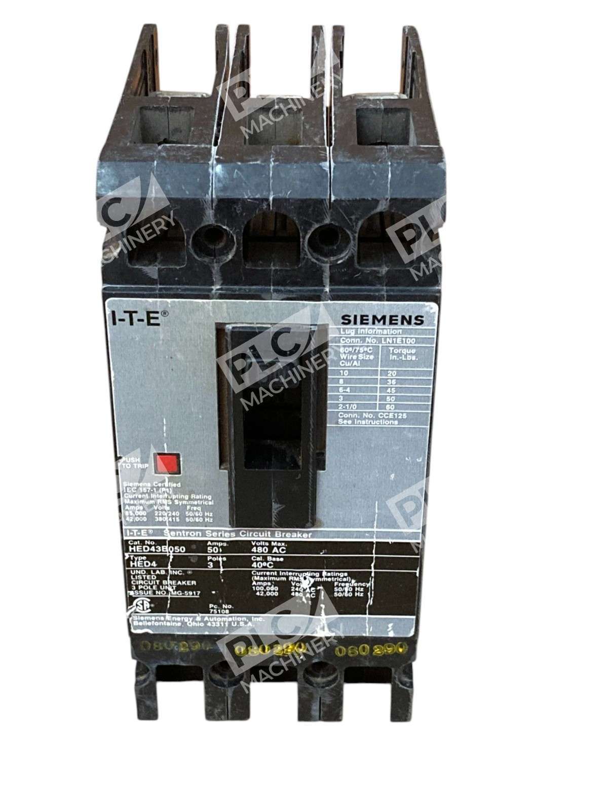 Siemens HED43B050 I-T-E Sentron Series Circuit Breaker - Image 8