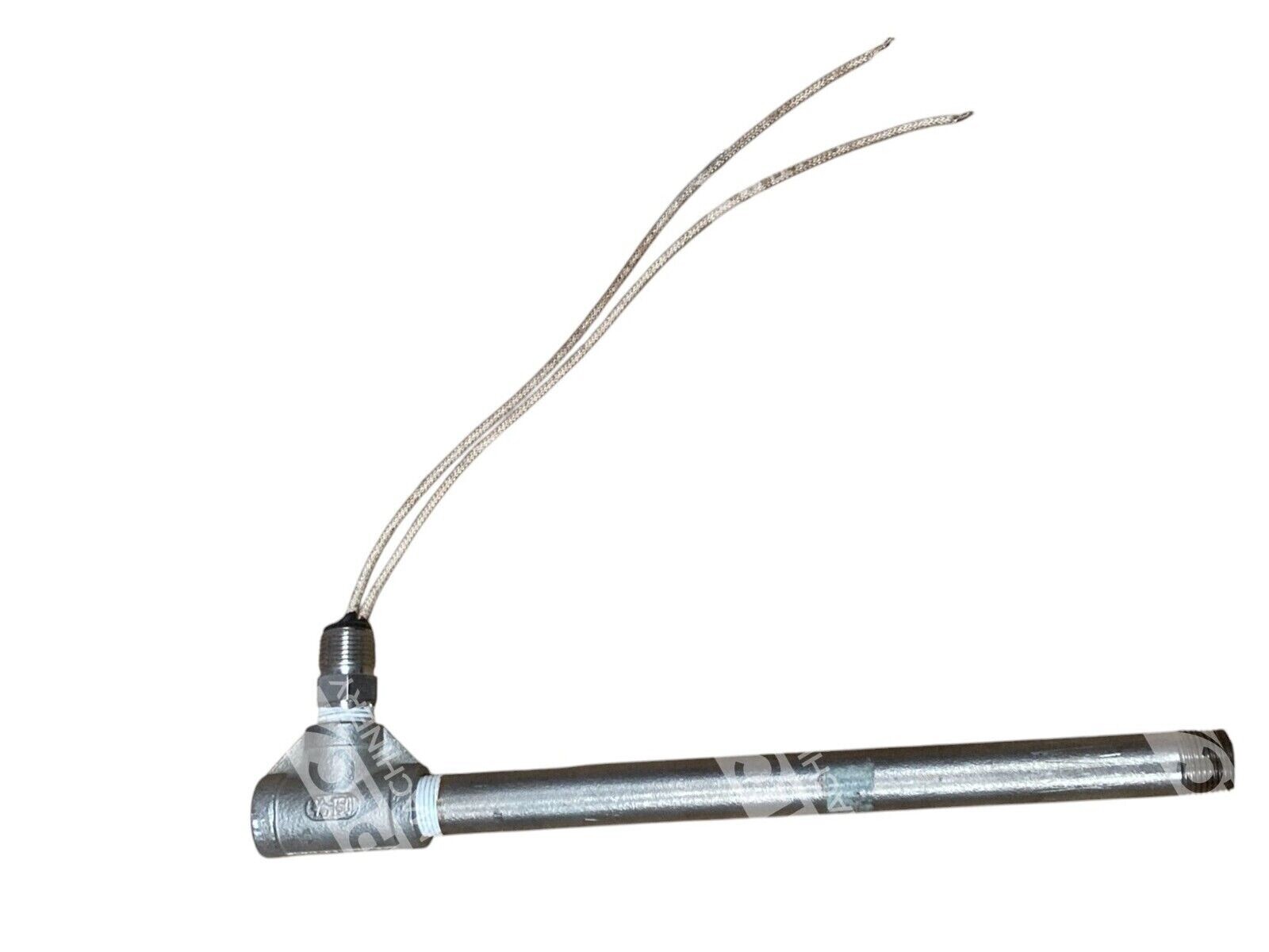Thermowell Threaded Pipe Section W/ T-Shaped Fitting W/ 2 Wires 3/8-150