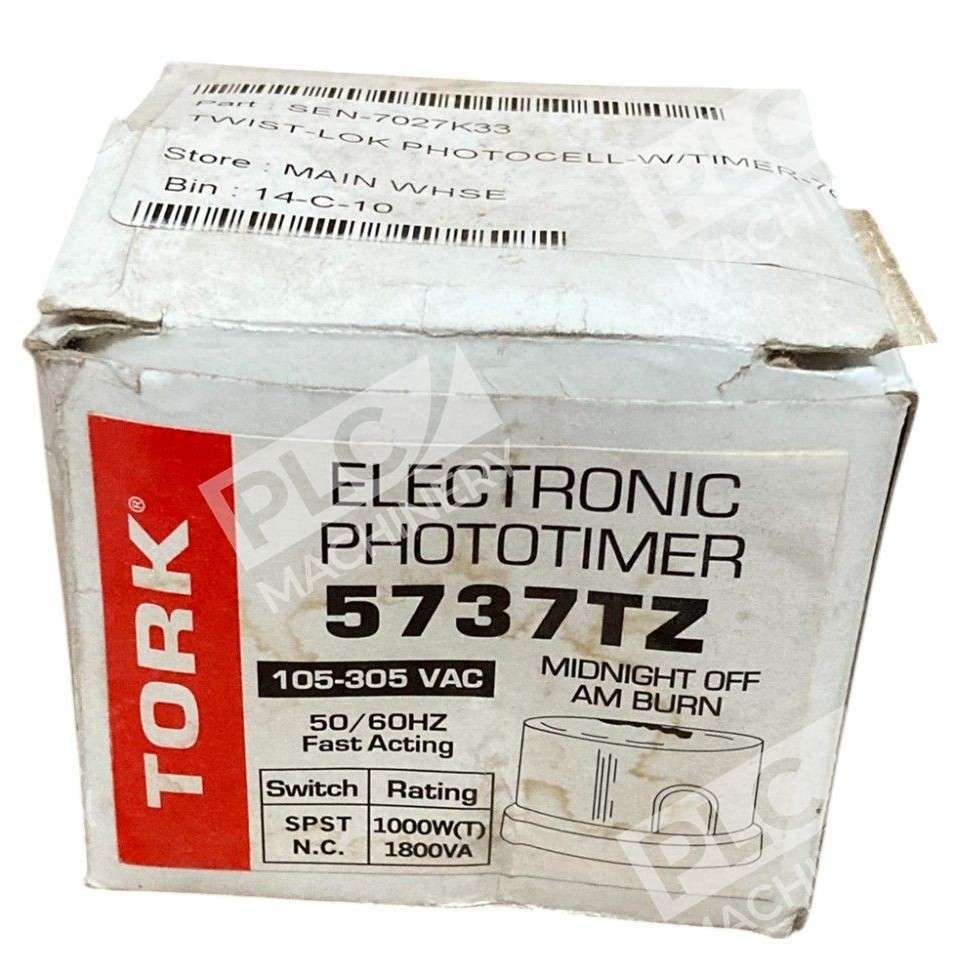 Tork 105-305VAC 50/60Hz SPST N.C. 1000W(T) 1800VA Electric Phototimer 5737TZ