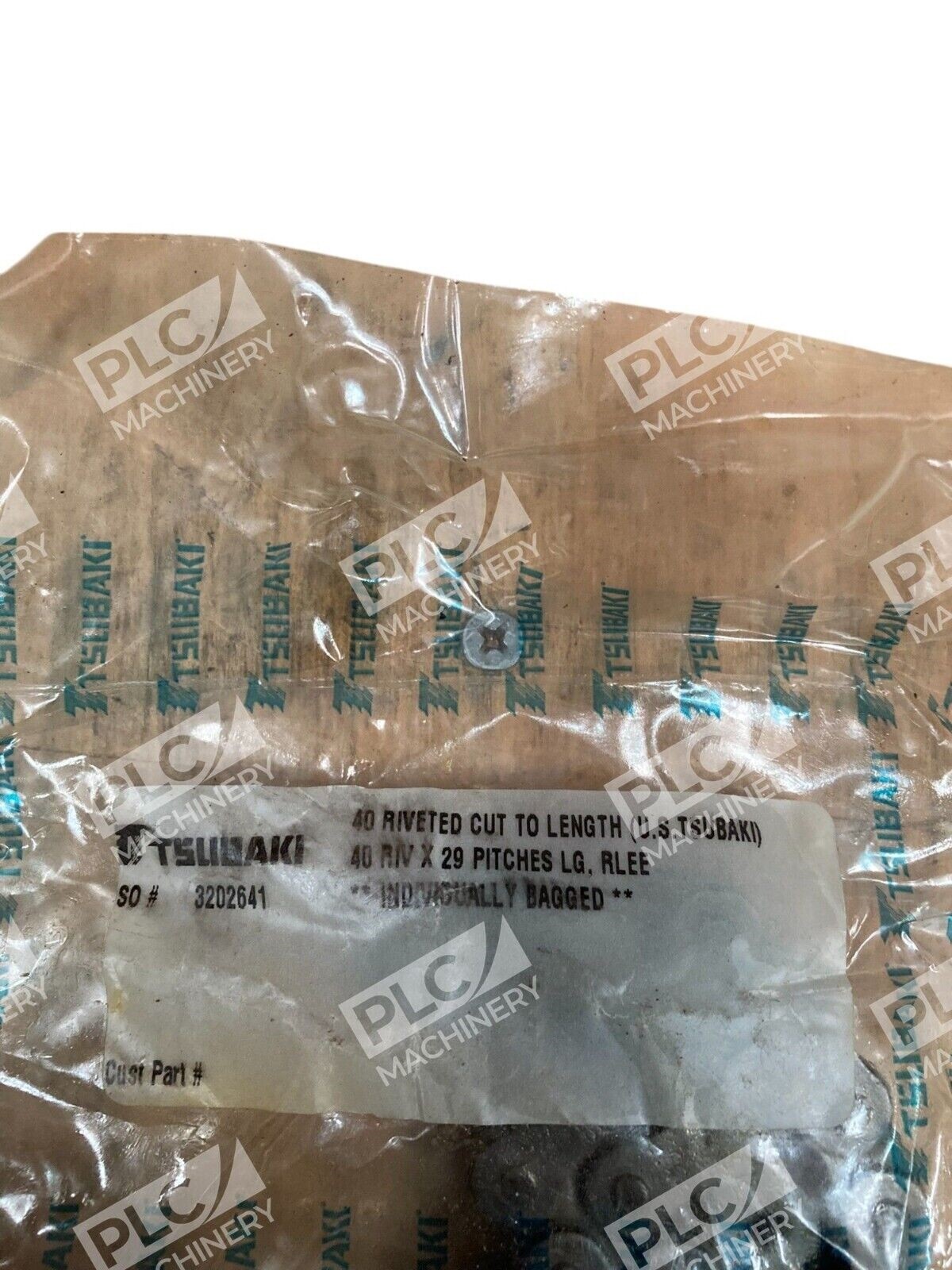 Tsubaki 3202641 Roller Chain 40 Riveted Cut Length 40RIVx29Pitches LG RLEE