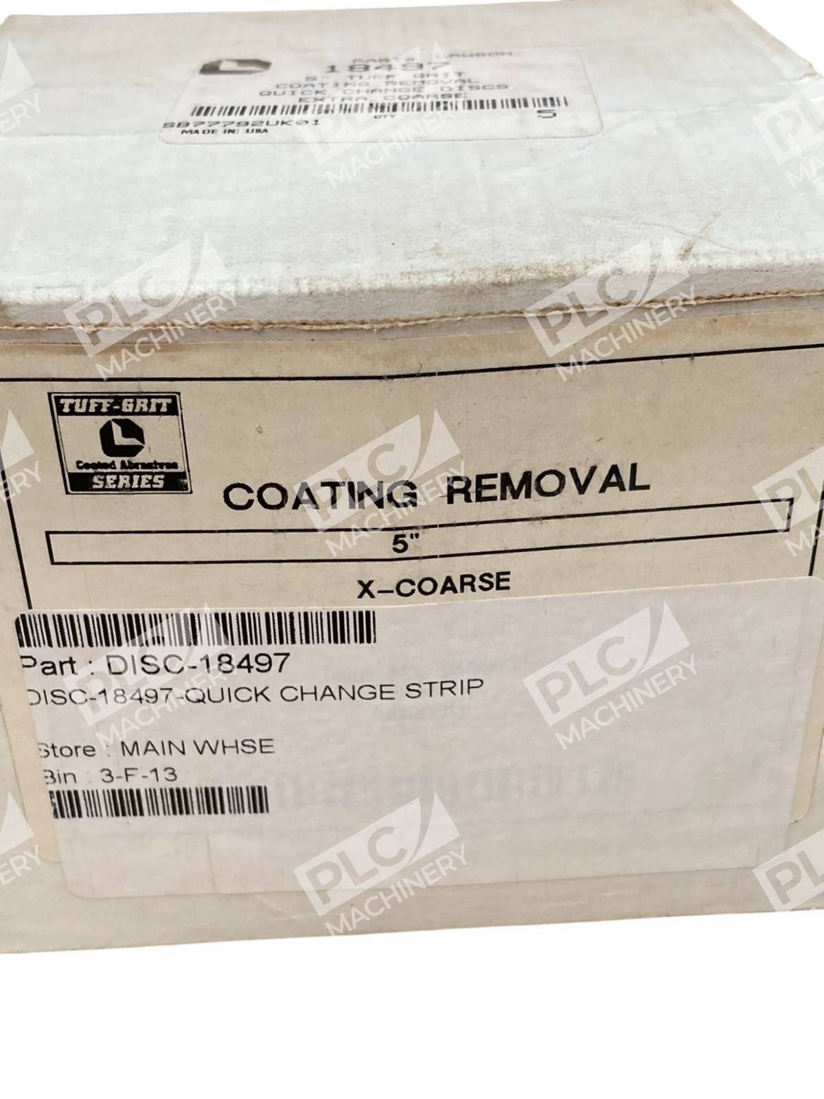 Tuff-Grit Lawson 5" X-Coarse Coating Removal Quick Change Disc 18497 (Box of 5) - Image 3