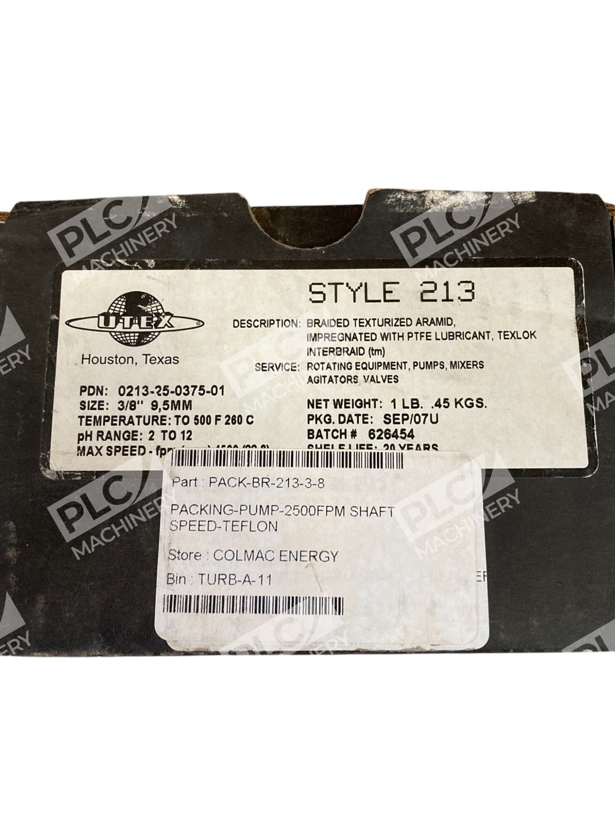 UTEX Style 213 3/8" 9.5mm Texlok Interbraid 0213-25-0375-01 - Image 3