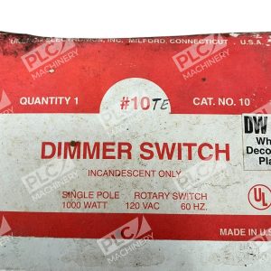 Unenco Electronics Single Pole 1000W 120VAC 60Hz Rotary Dimmer Switch 10
