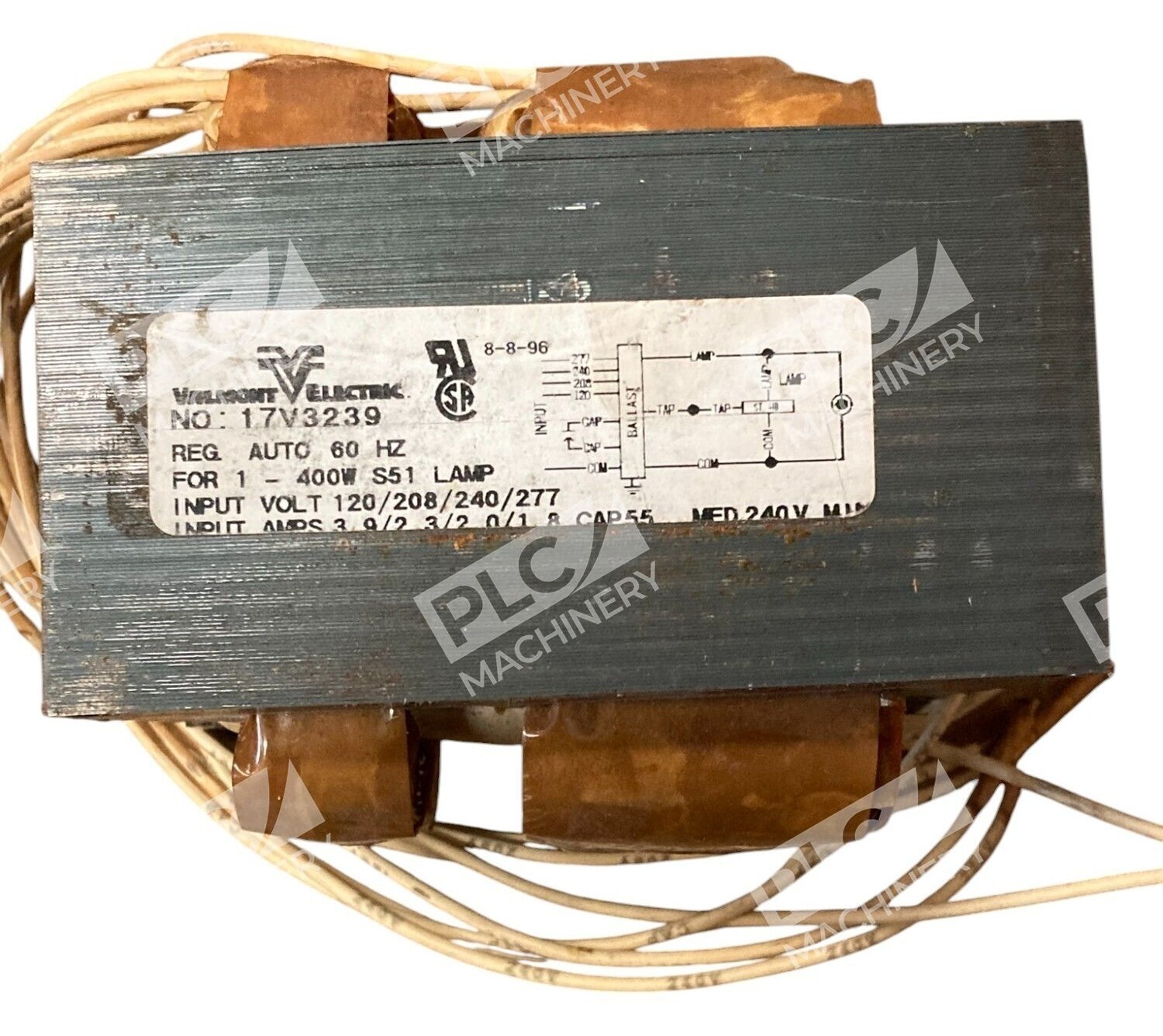 Valmont Electric Ballast For 1-400W S51 Lamp17V3239