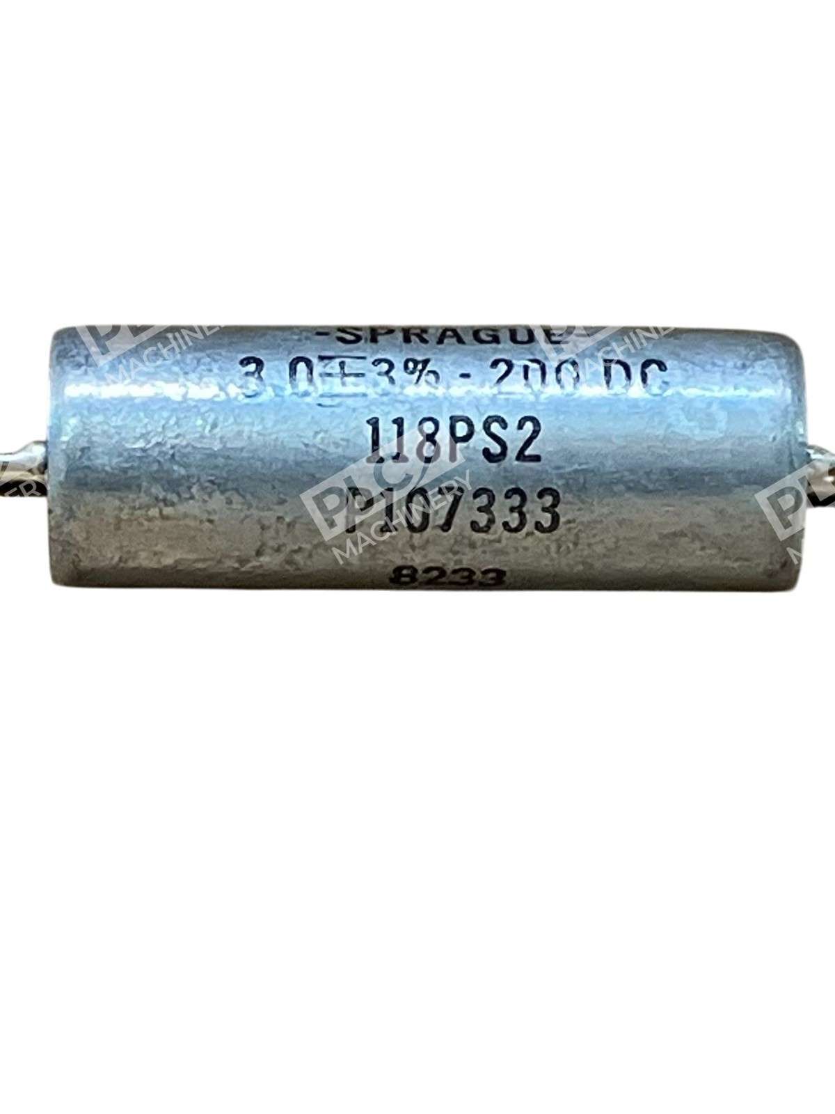 Vintage Sprague 118PS2 Metallized Paper Capacitor 200DC 3.0 µF - Image 5
