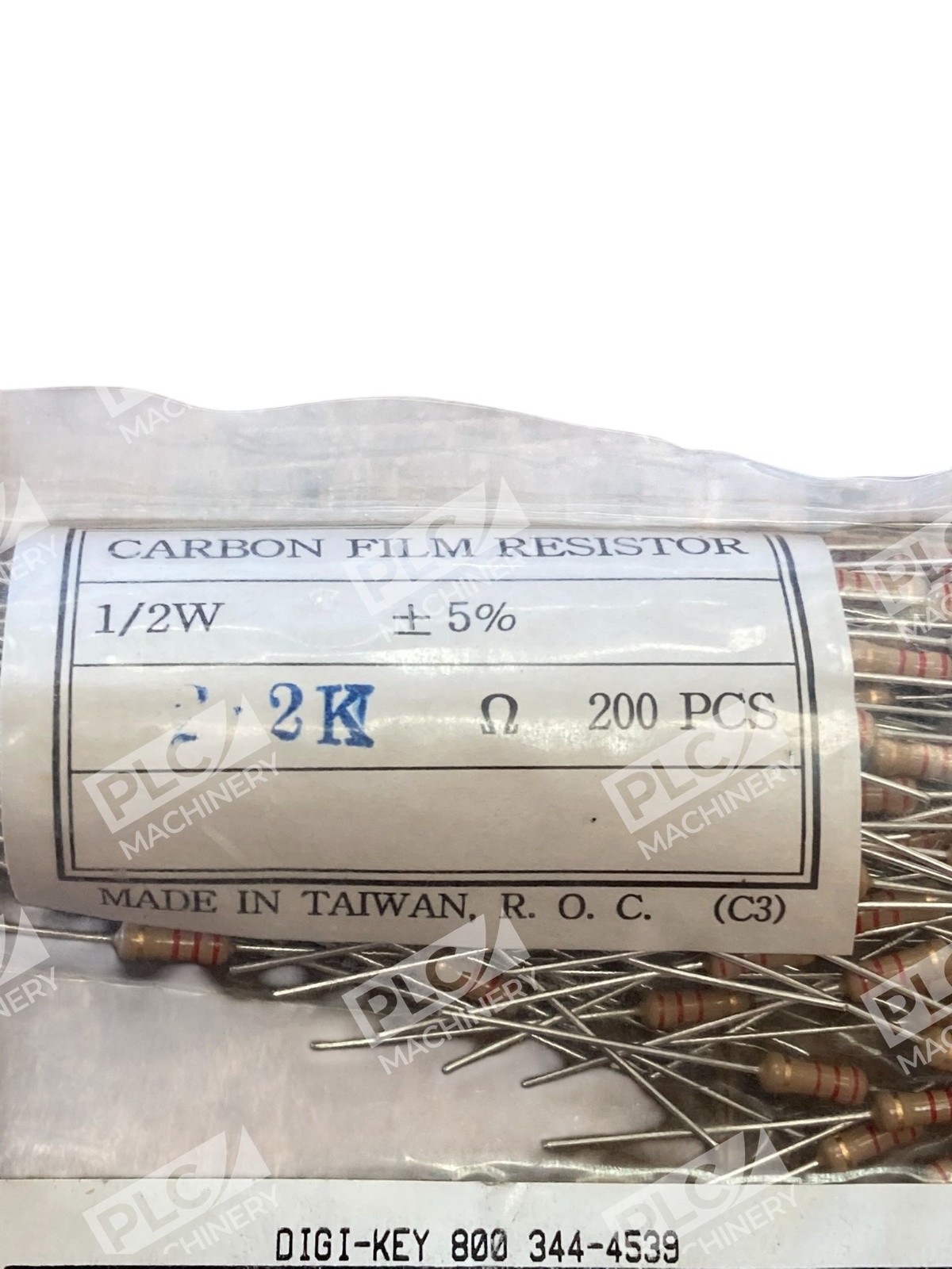 Yageo CFR-50JB-2K2 2.2k Ohm 1/2W Carbon Film Resistors ±5% Pack of 200 - Image 4