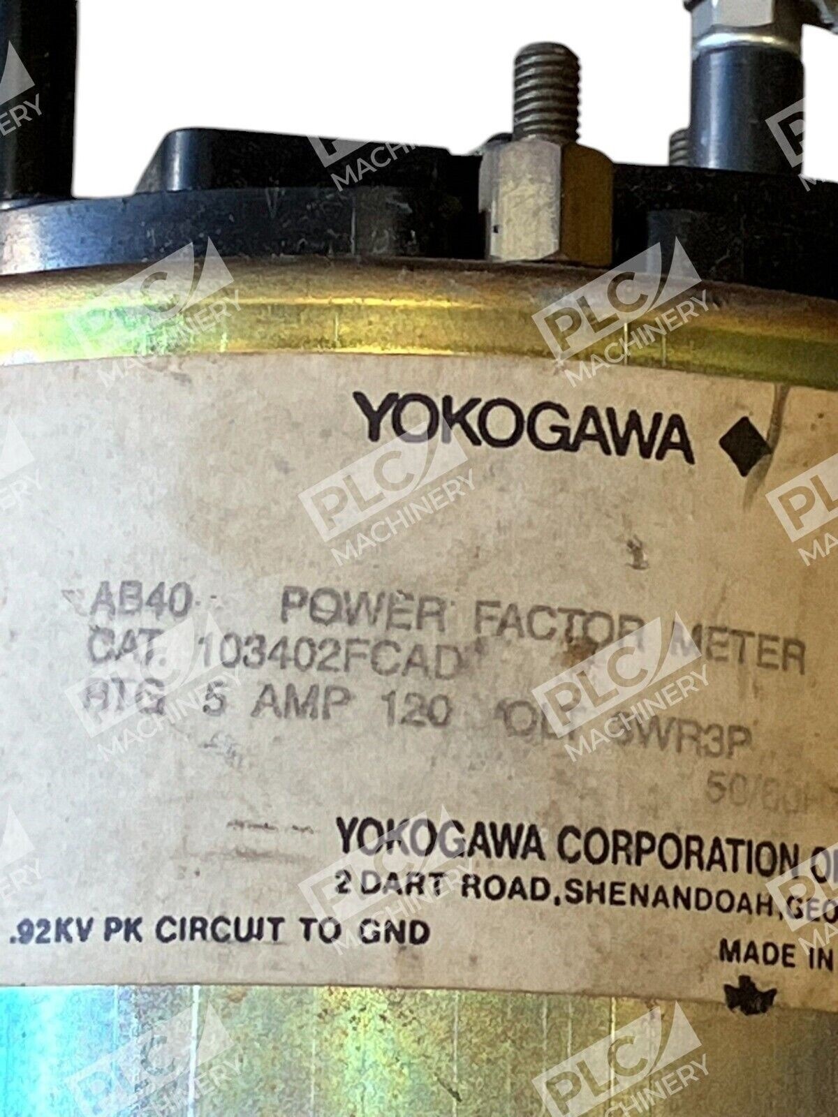 Yokogawa HTG 5A 120OLT 3WR3P AB40 Power Factor Meter 103402FCAD - Image 5