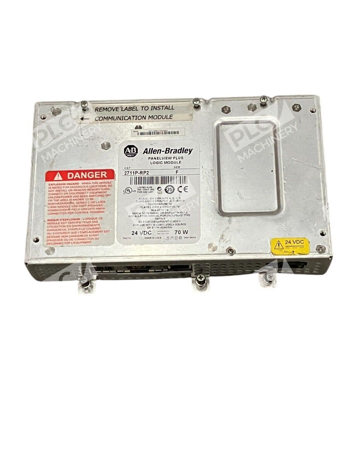Allen Bradley 24VDC 70W Ser F Panelview Plus Logic Module 2711P-RP2 /F