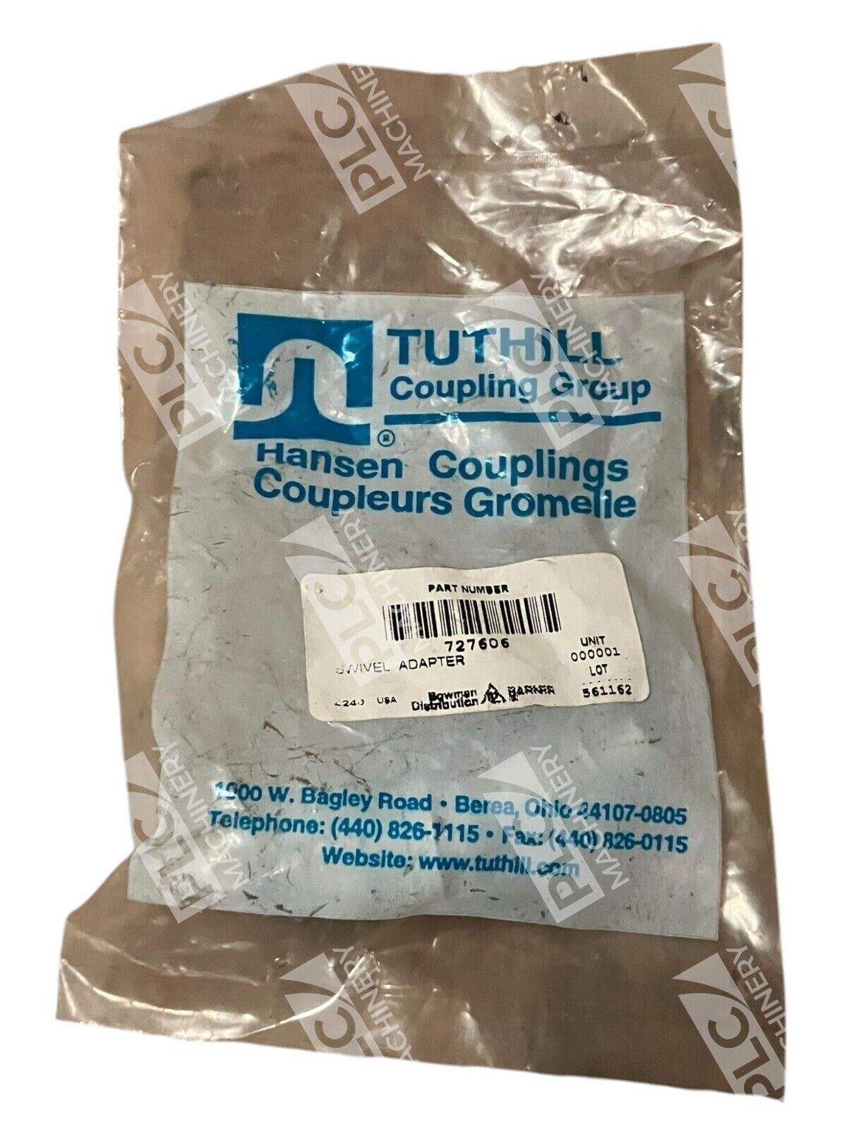 Bowmen Tuthill Coupling Group Hansen Couplings Swivel Adapter 727606