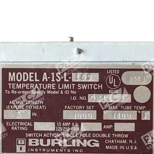 Burling Instruments Temperature Limit Switch A 1S L 169 227034841137