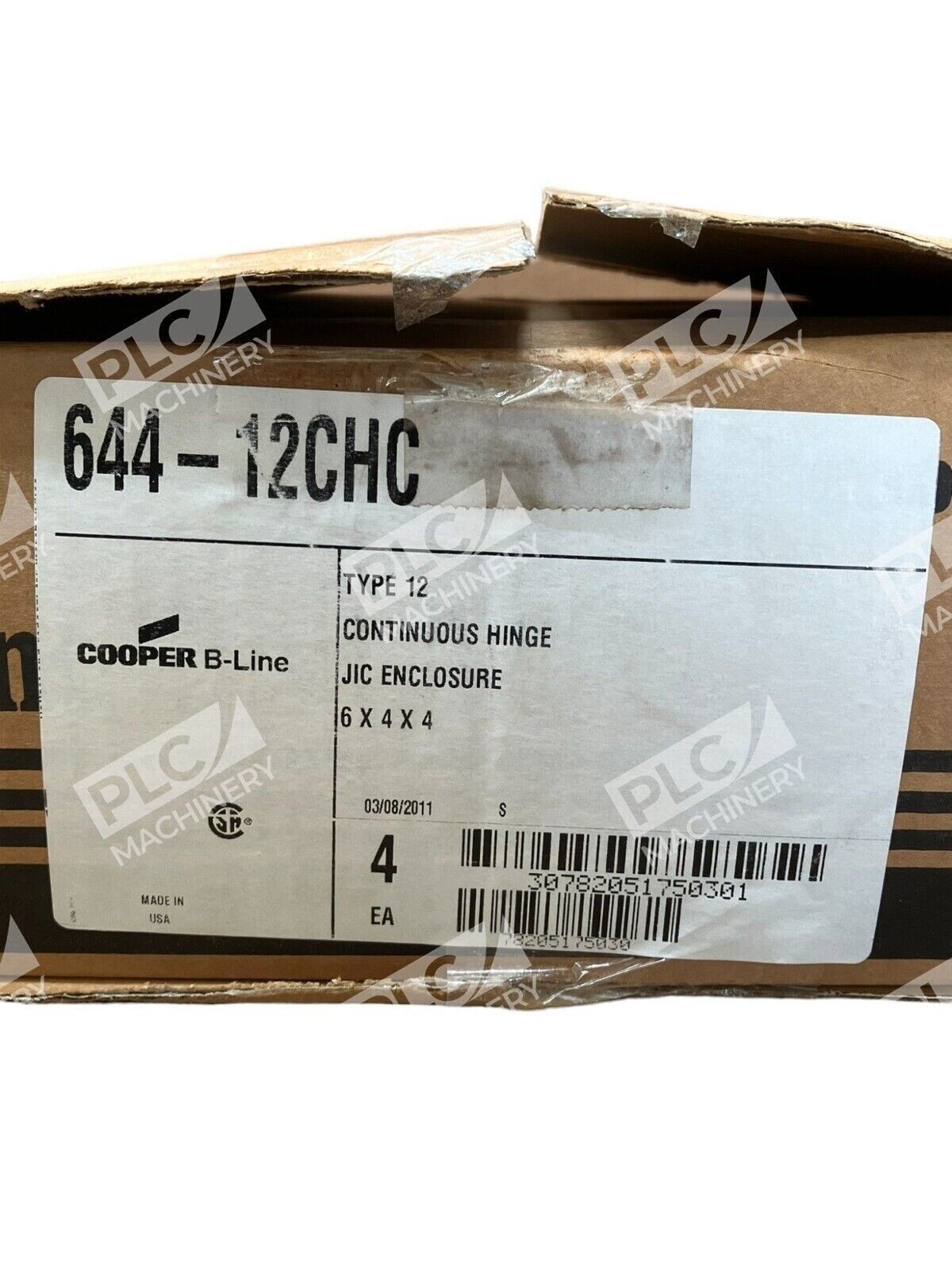 Cooper B-Line 644-12CHC Type 12 Continuous Hinge JIC Enclosure 6x4x4 - Image 3