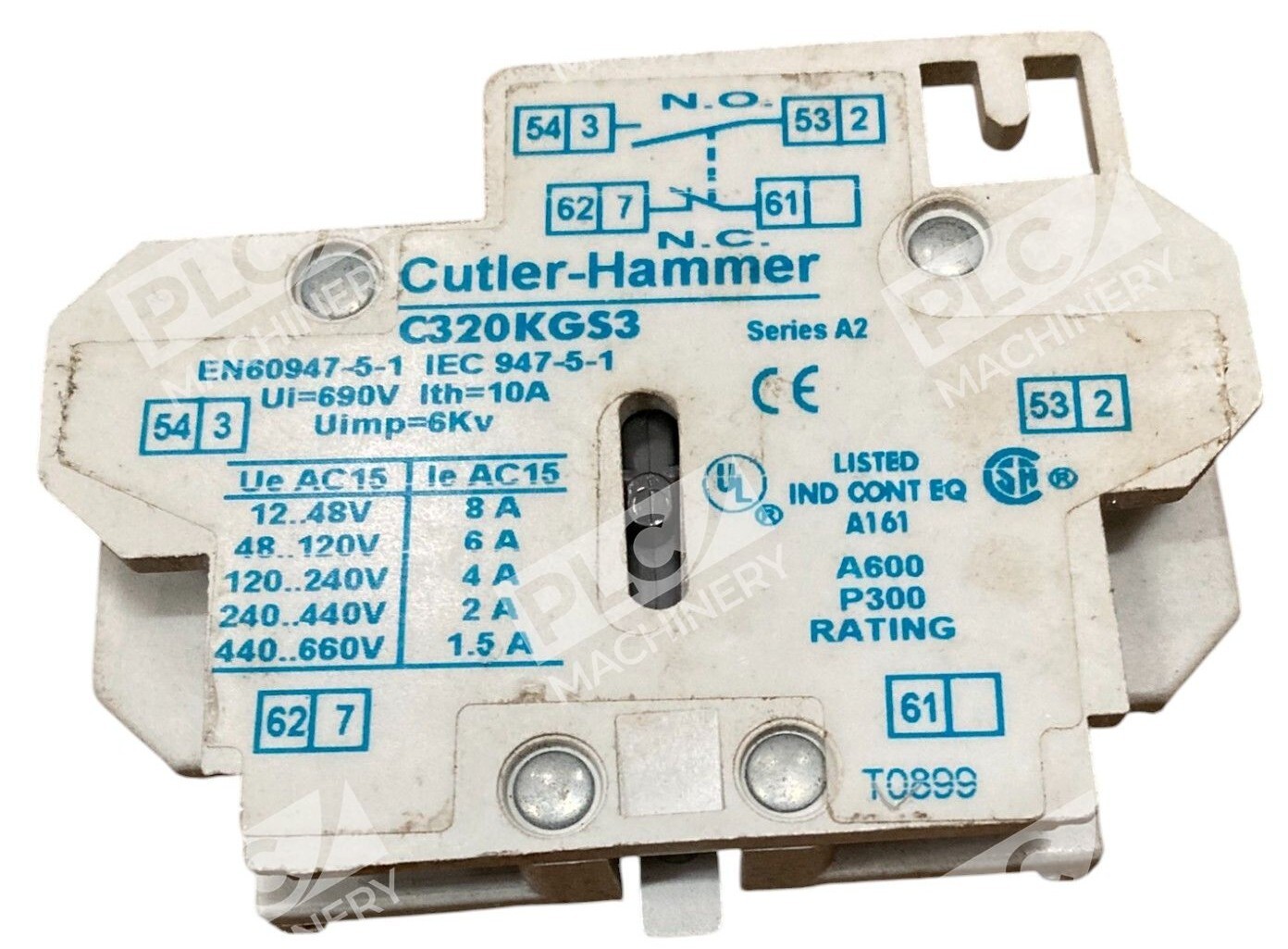 Cutler Hammer Eaton 10A 690V 6Kv Auxiliary Contact C320KGS3 /A2 (lot of 2) - Image 5