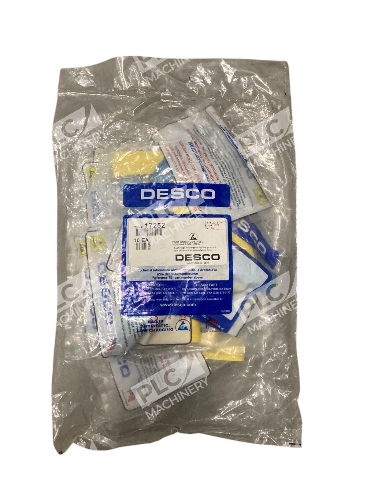 Desco Non-Marring 1Meg Heel Foot Grounder (Bag of 10)