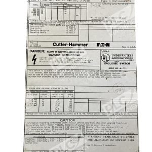 Eaton Cutler Hammer DH364UGK C Heavy Duty Safety Switch 226985634817