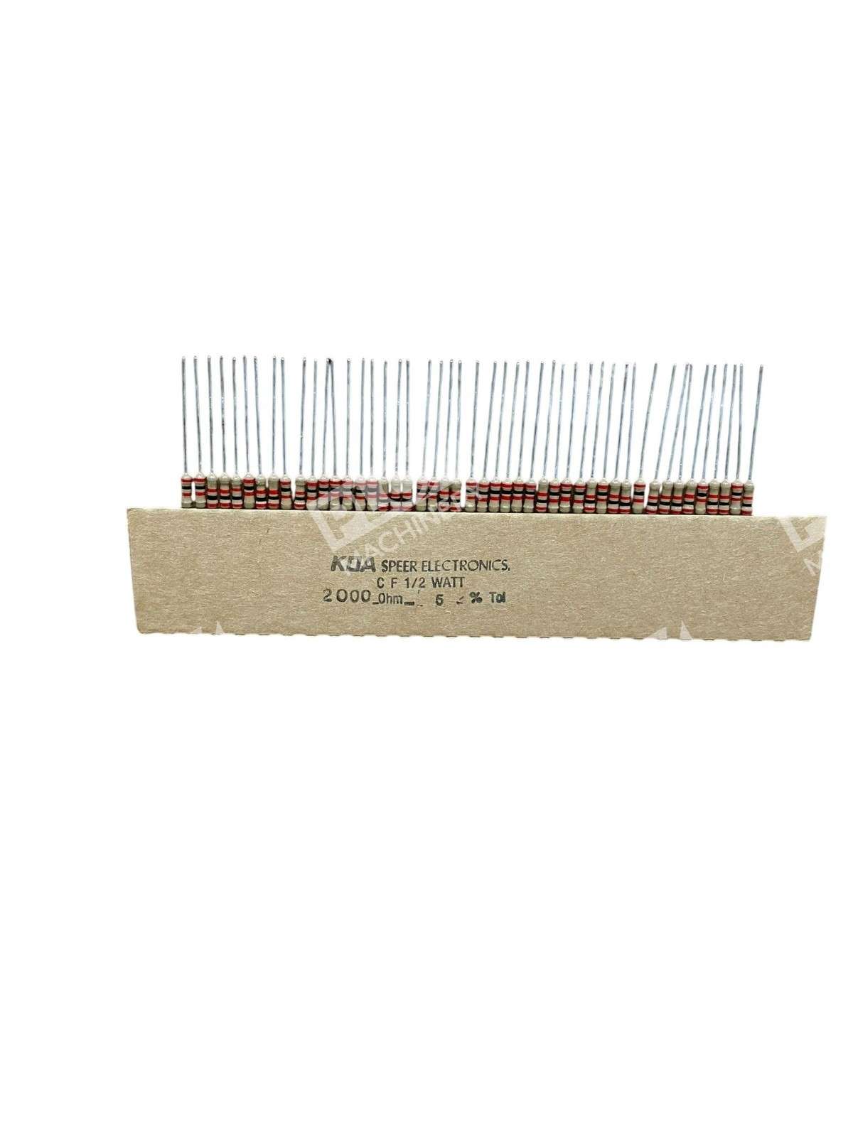KOA Speer Electronics CF 1/2 Carbon Film Resistors 2K Ohms One Box of 500 - Image 12