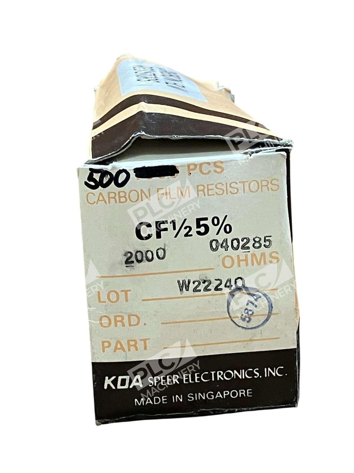 KOA Speer Electronics CF 1/2 Carbon Film Resistors 2K Ohms One Box of 500 - Image 7