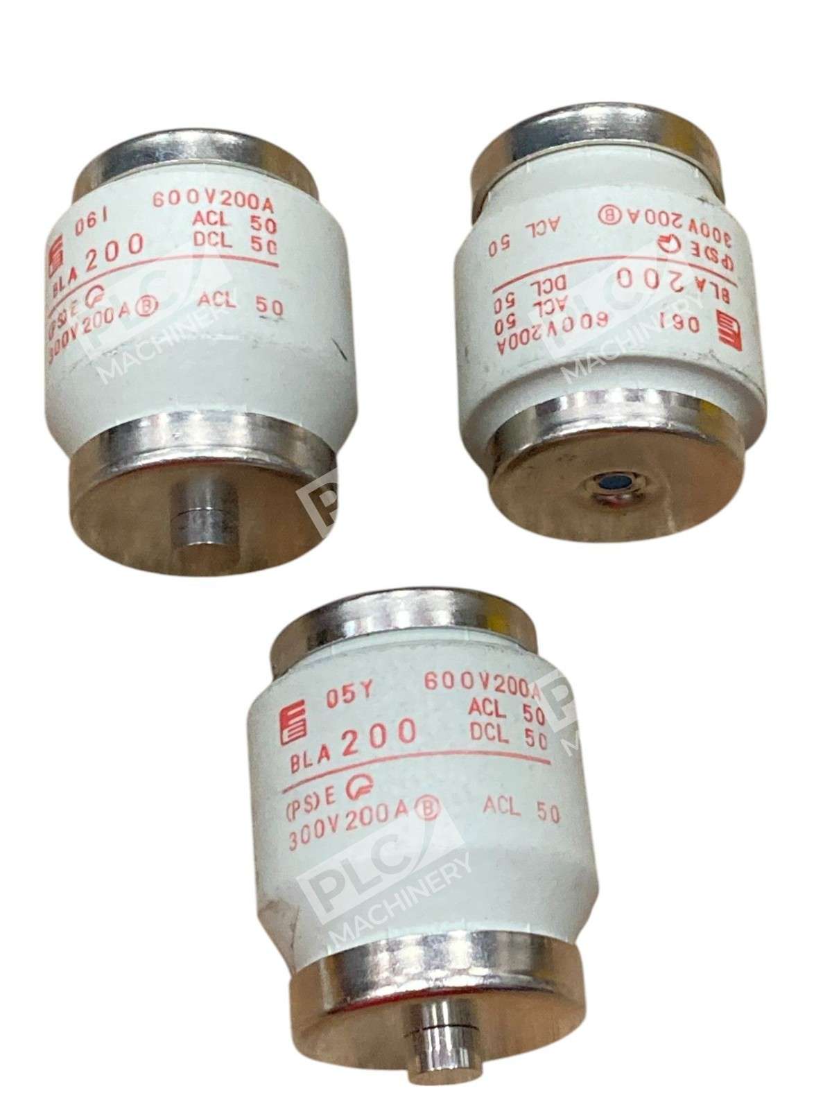 Lot of 3 Fuji Electric BLA200 Low-Voltage Ceramic Fuse