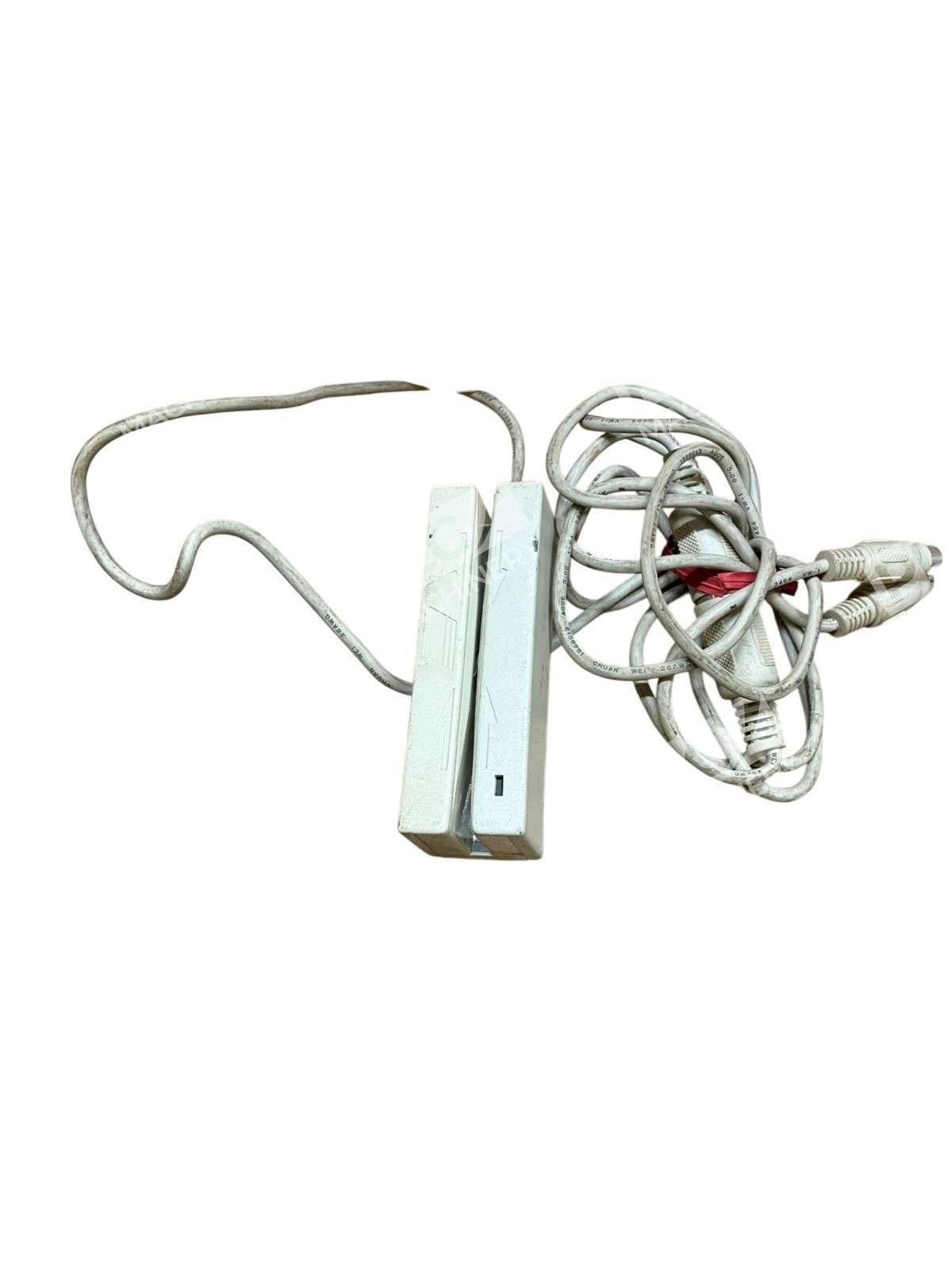 MagTek Mini-Wedge PS/2 Swipe Reader 21080203 Pearl White Tracks 1 & 2