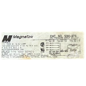 MagneTek 1230 97S High Pressure Sodium Ballast 226984930027
