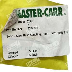 McMaster Carr 5344K26 Twist Claw Hose Coupling Iron 1 NPT Male End Line 7