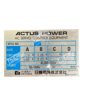 Nikki Denso Actus Power NPSA 102MU GL2 AC Servo Control Equipment 226987212117