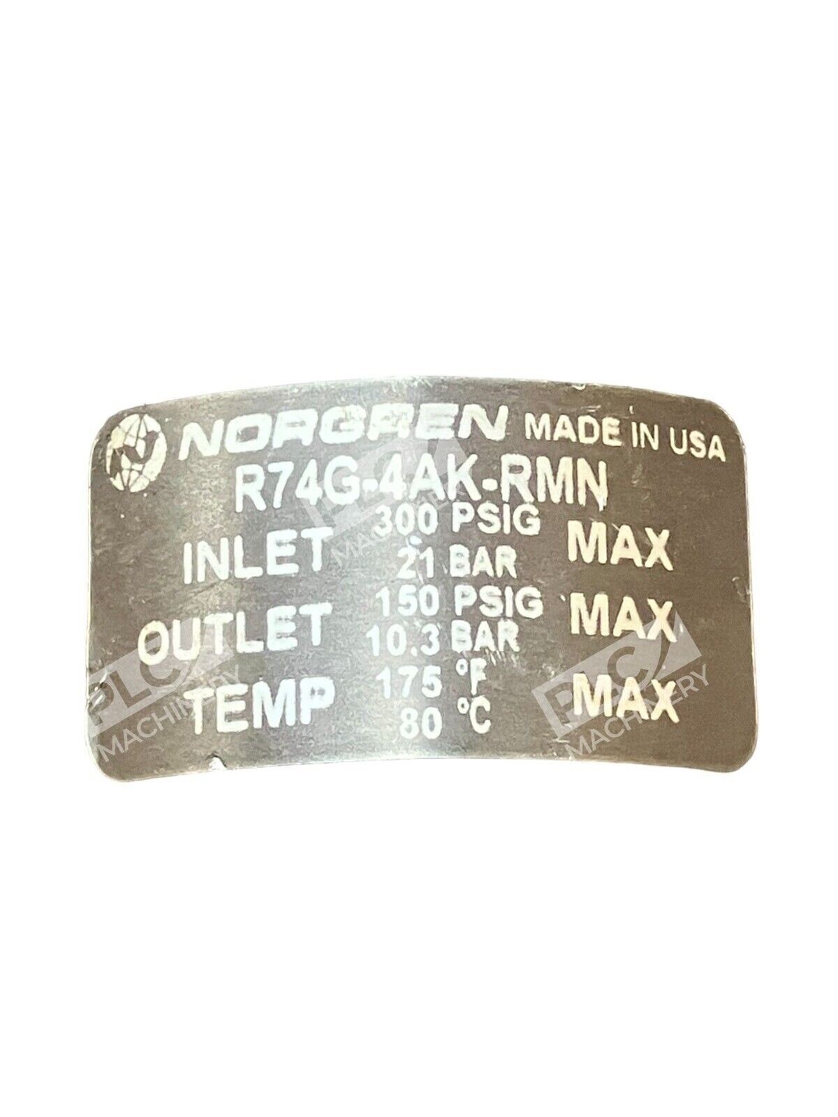 Norgren R74G-4AK-RMN Relieving Pneumatic Regulator - Image 3