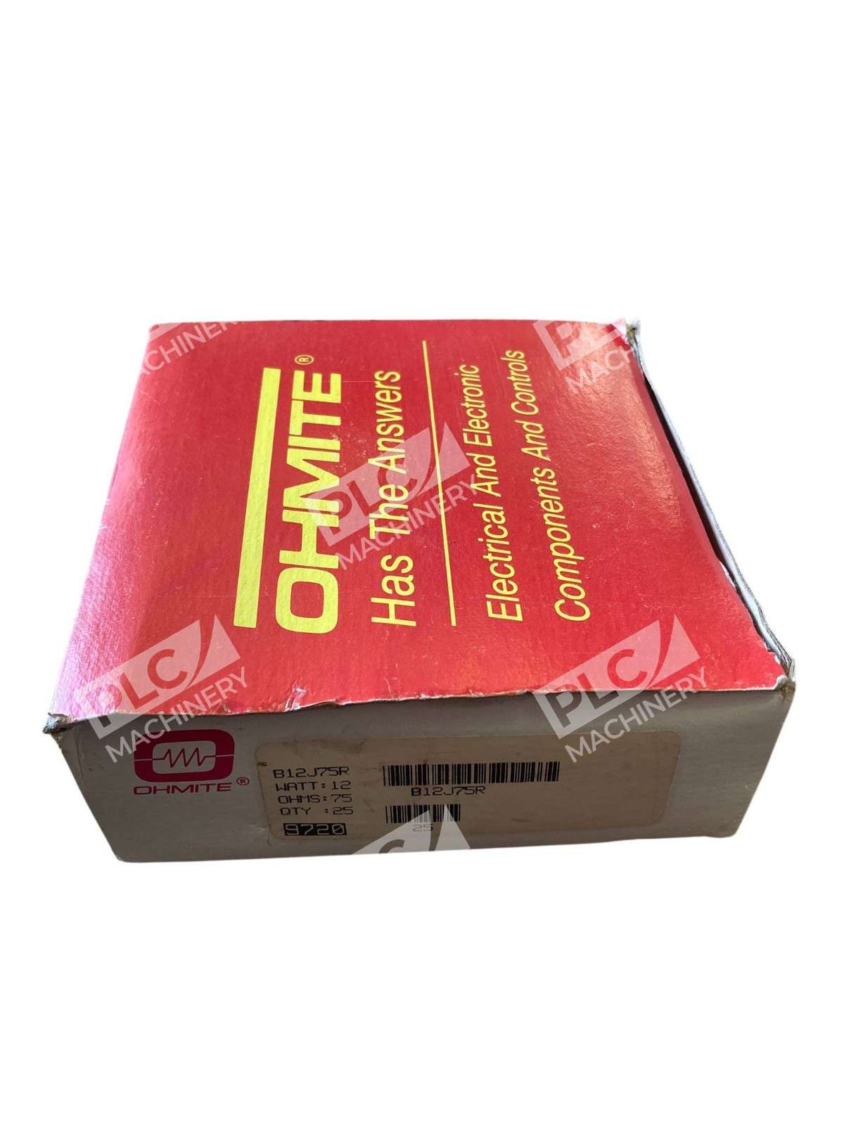 Ohmite B12J75R 75Ω 12W 5% Wirewound Tubular Brown Devil 625V Resistor Box of 25 - Image 4