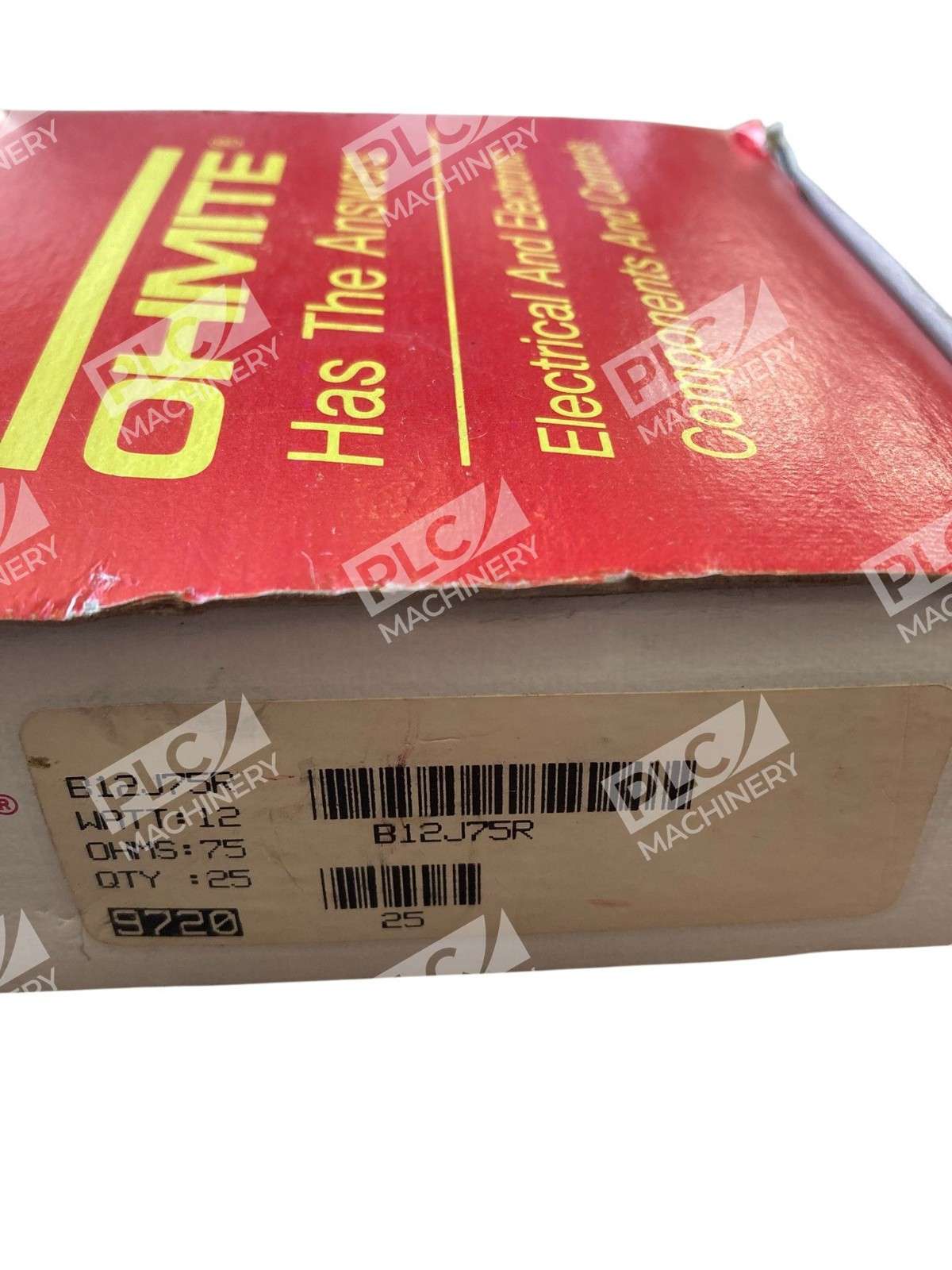 Ohmite B12J75R 75Ω 12W 5% Wirewound Tubular Brown Devil 625V Resistor Box of 25 - Image 5