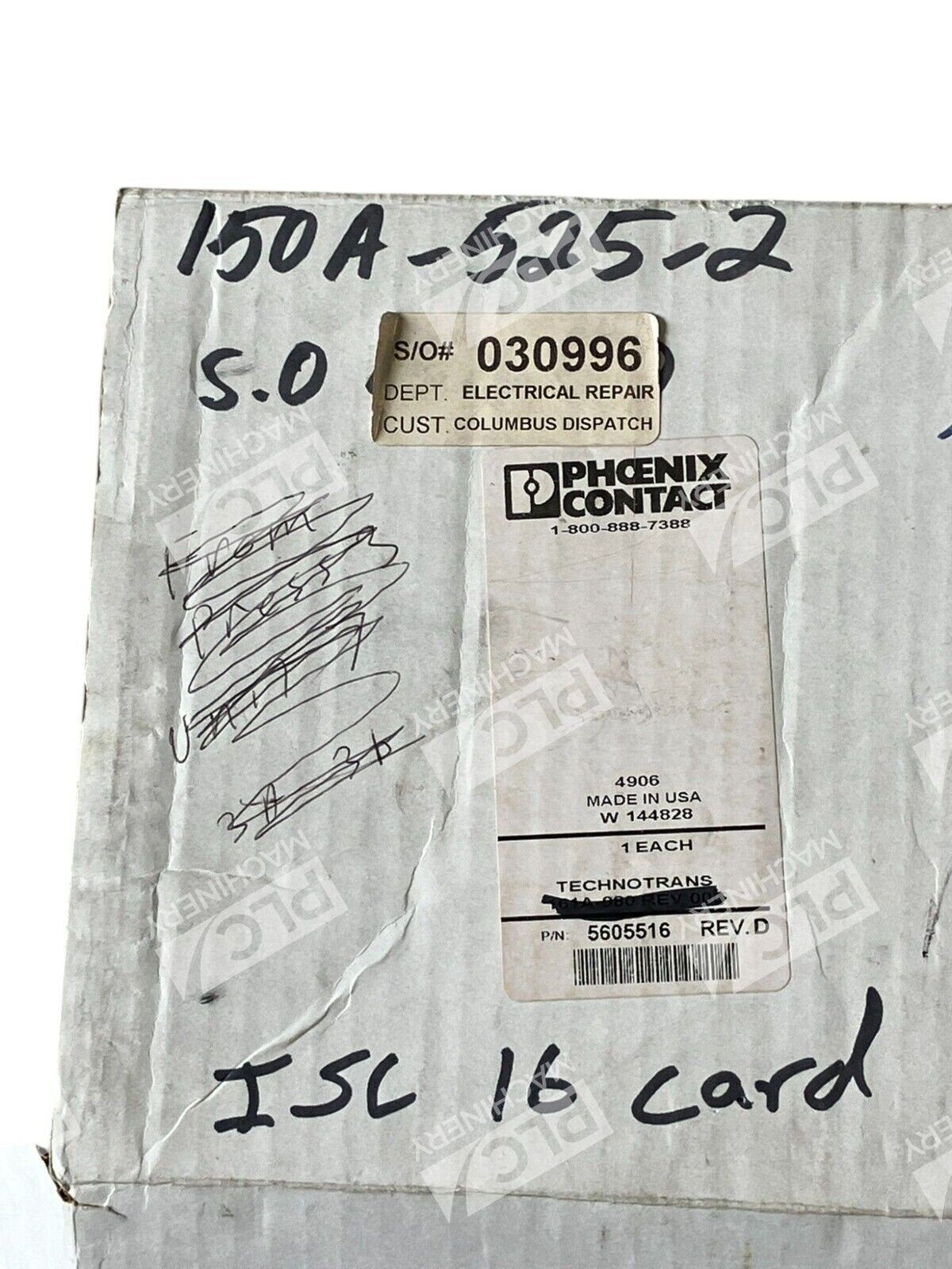 Phoenix Contact 150A-525-2 ISC-16 Comm Module Technotrans 161A-080 Rev000 - Image 4