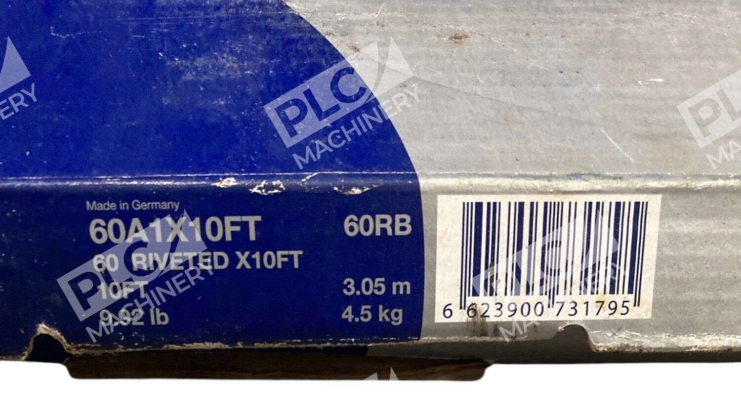 Renold 60RB 3.05m 4.5kg 9.92lb 10Ft 60 Riveted Roller Chain 60A1X10FT - Image 3
