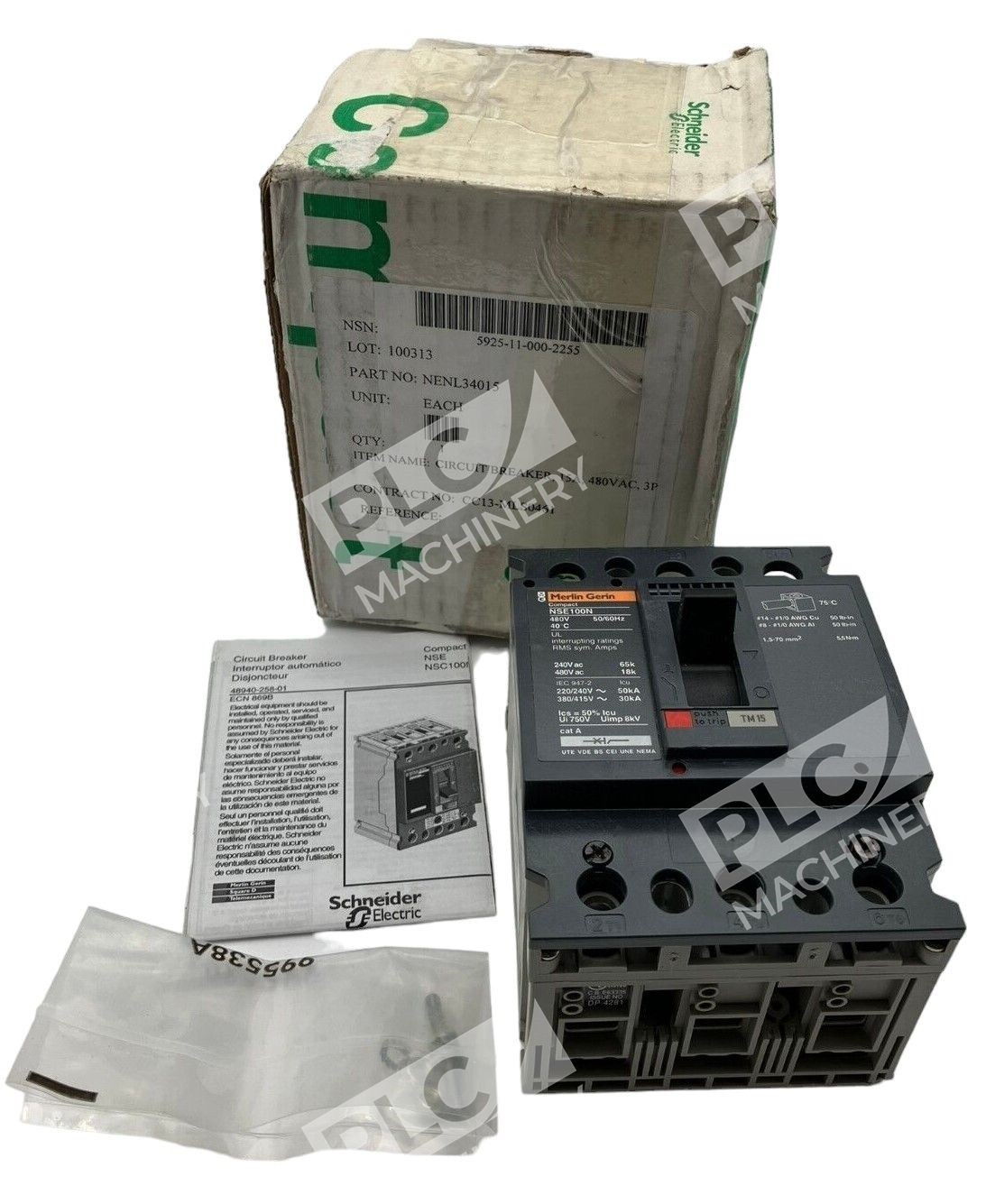 Schneider Electric Merlin Gerin NSE100N Circuit Breaker NENL34015