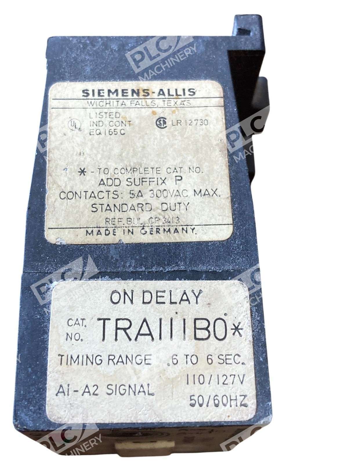 Siemens TRA111B0P TRA ON Delay Time Delay Relay - Image 3