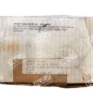 Tropicana 3S EB 1 12SMS GF BT SS 0 160PSI Sani Flow Pressure Gauge 140967 226477909767