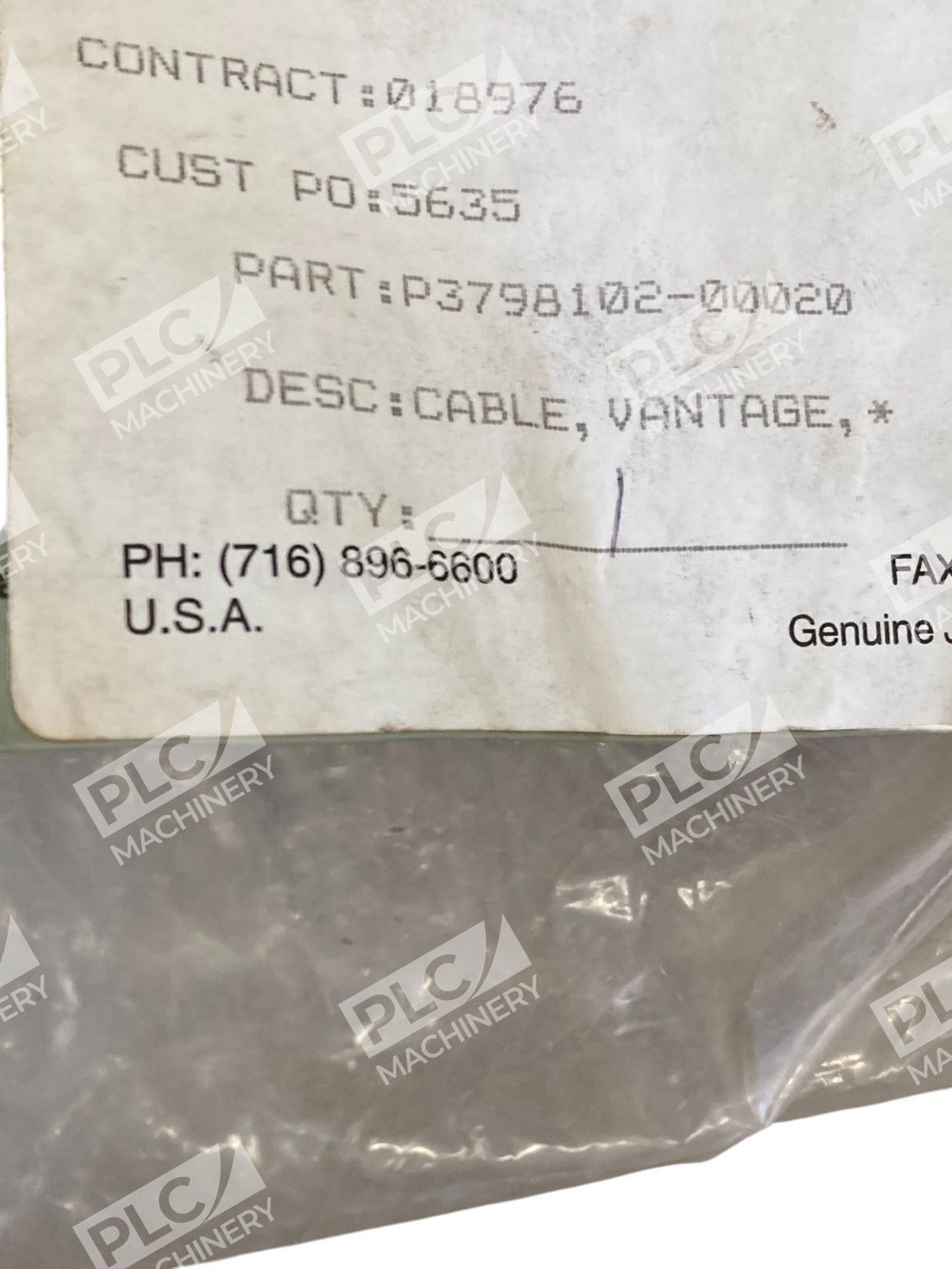 Vantage 9 Pin to 9 Pin DB9 Serial Cable P3798102-00020 - Image 3