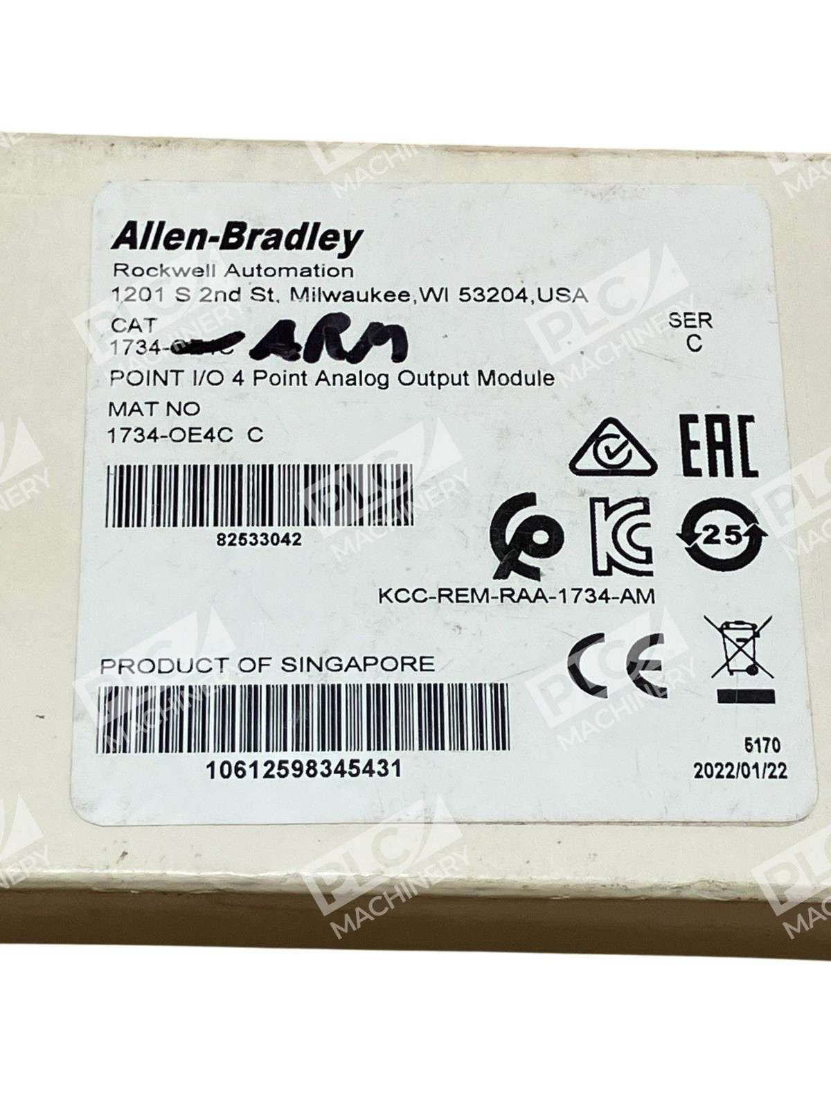 Allen-Bradley 1734-ARM POINT I/O 4-Ch Analog Output Module 4-20mA Ser. C - Image 3